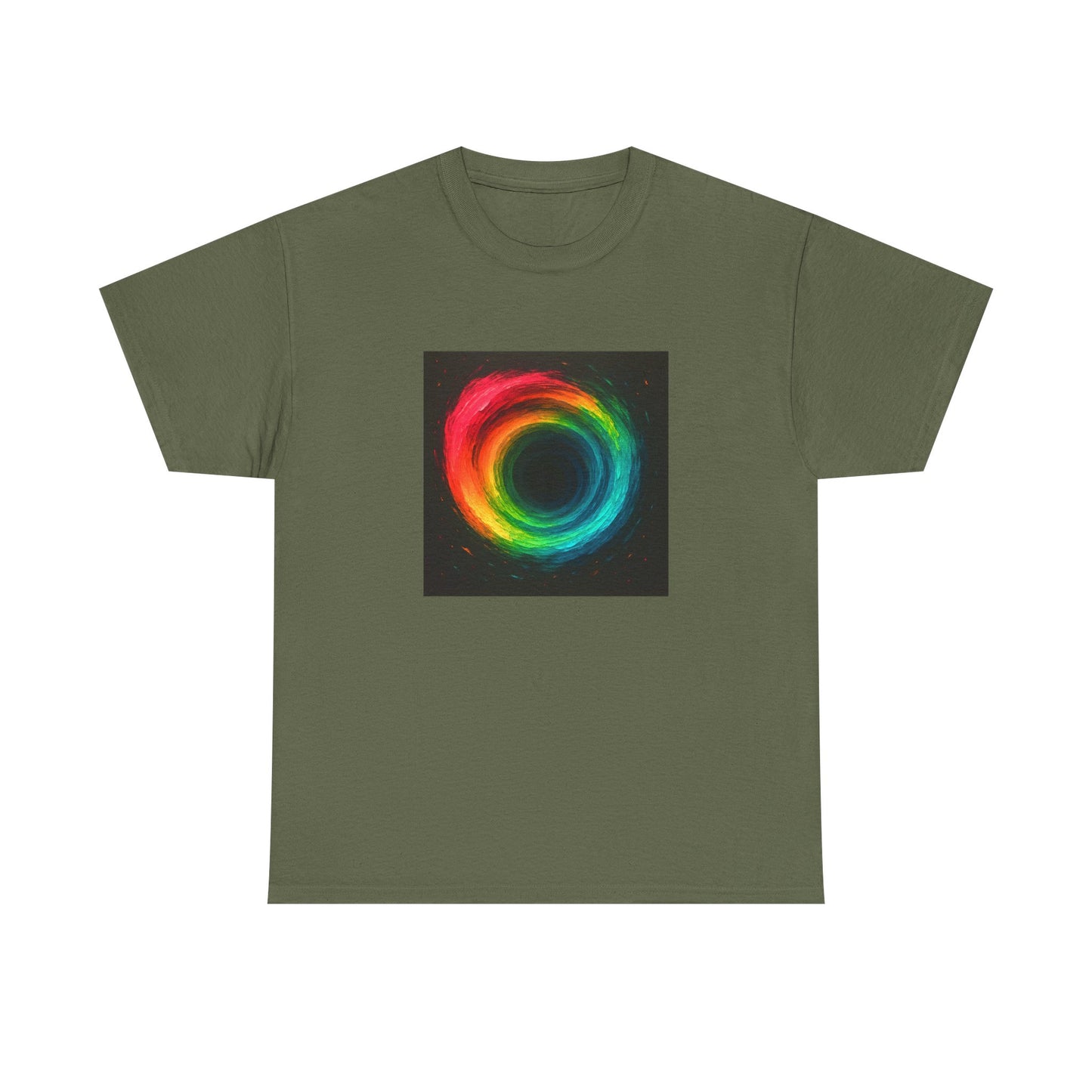 Colorful Swirl Unisex Heavy Cotton Tee- Cyclone Design