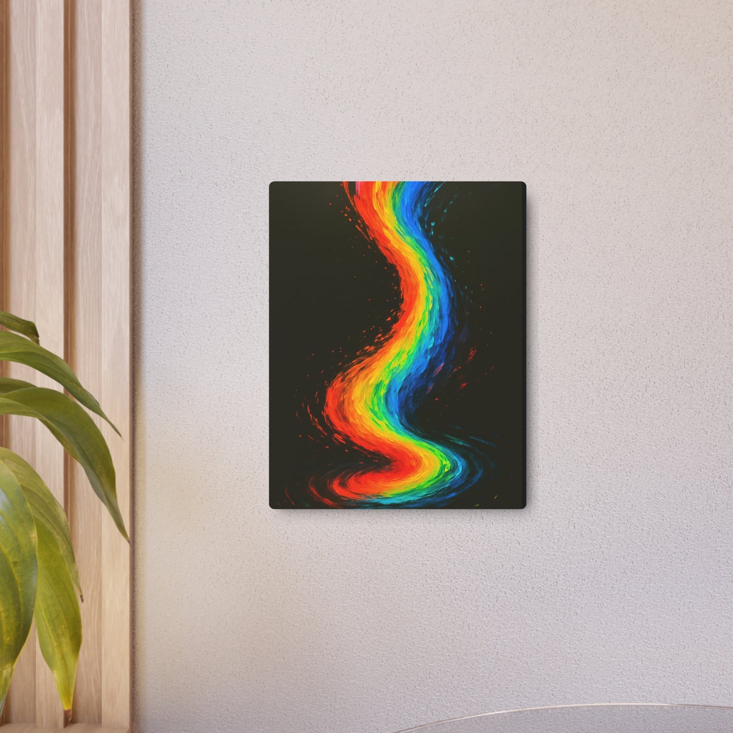Vibrant Rainbow Metal Art Print - Melt Design