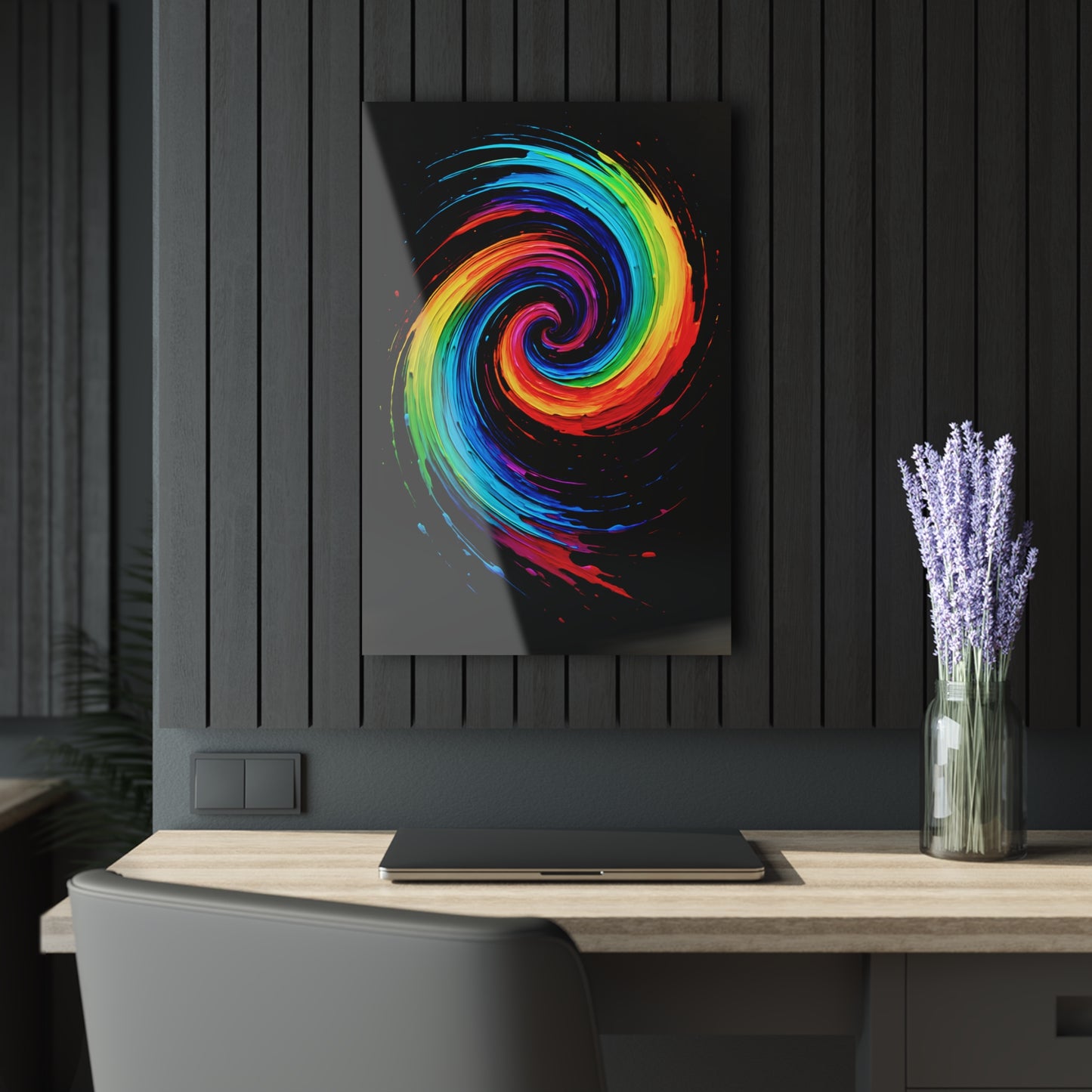 Vibrant Acrylic Wall Art Print - Cyclone Design