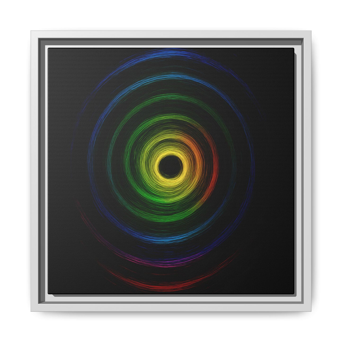 Framed Colorful Ripple Art Print - Cyclone Design