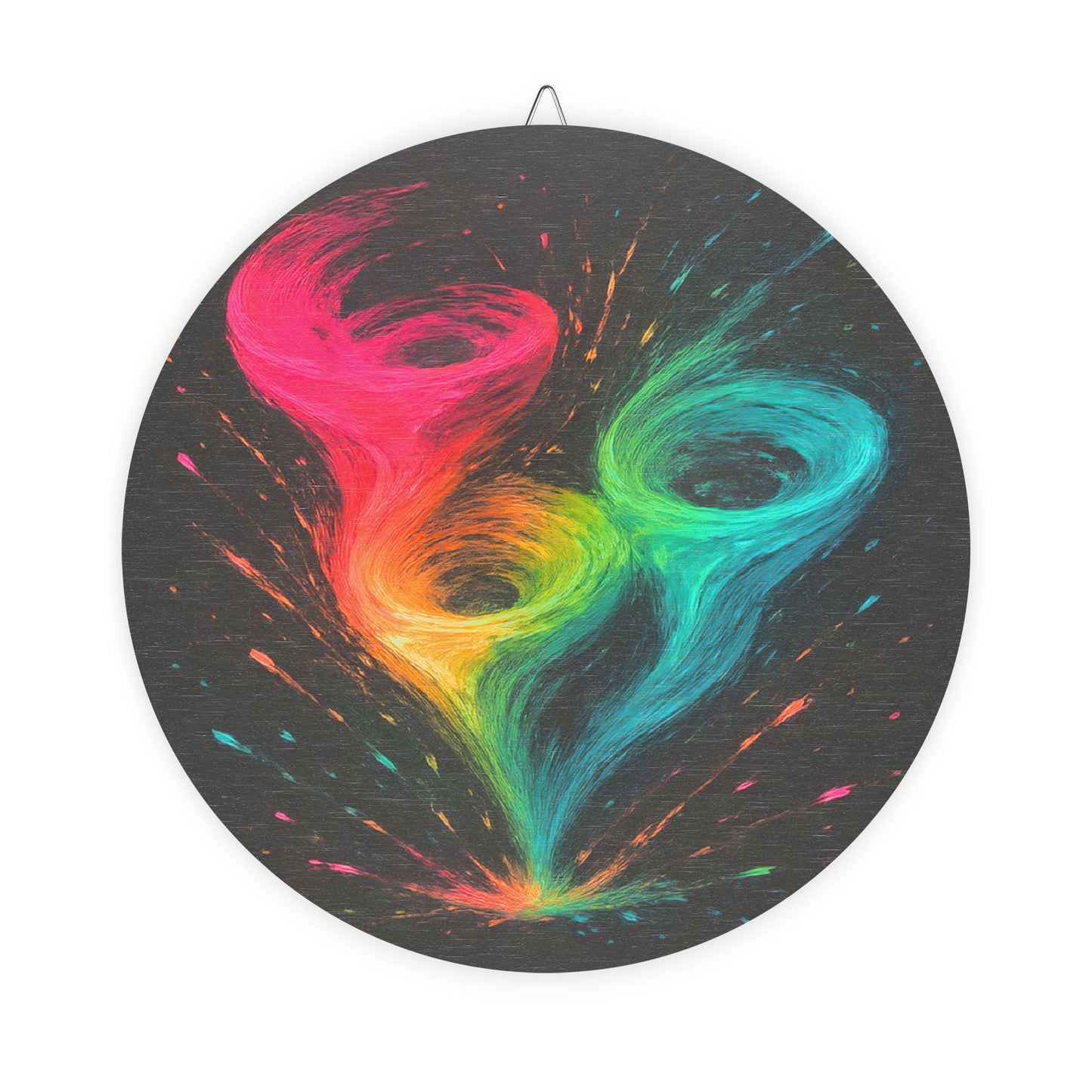 Colorful Decorative Wood Art - Cyclone Design