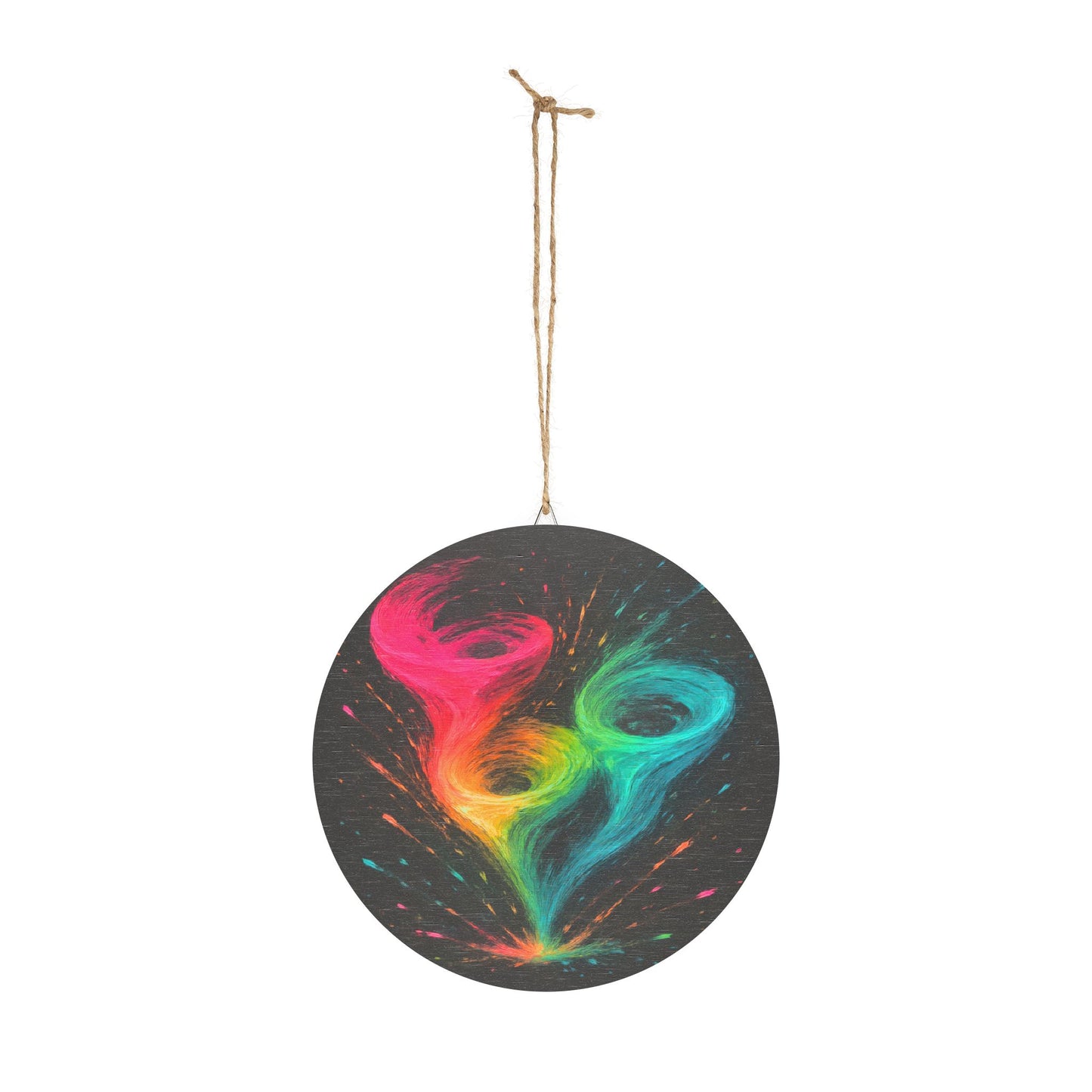 Colorful Decorative Wood Art - Cyclone Design