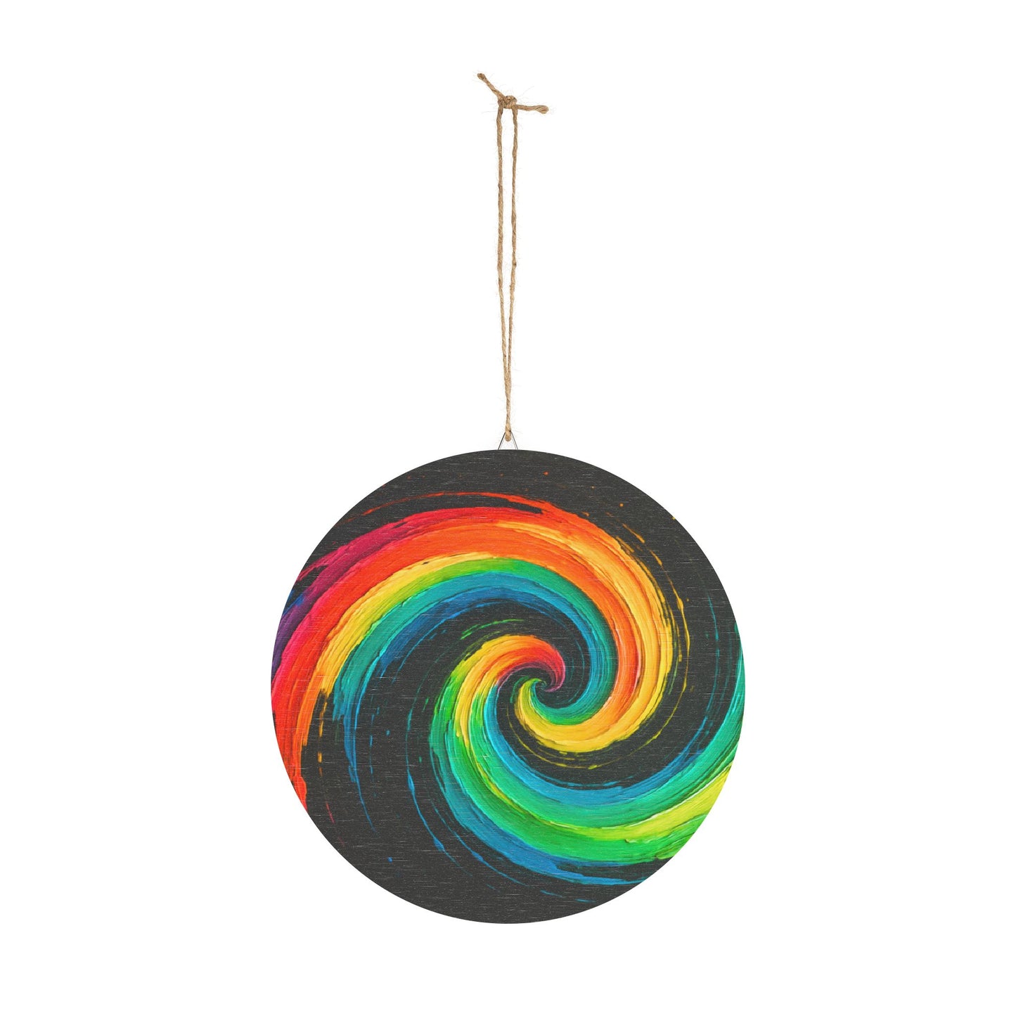 Colorful Swirl Wood Art - Cyclone Design