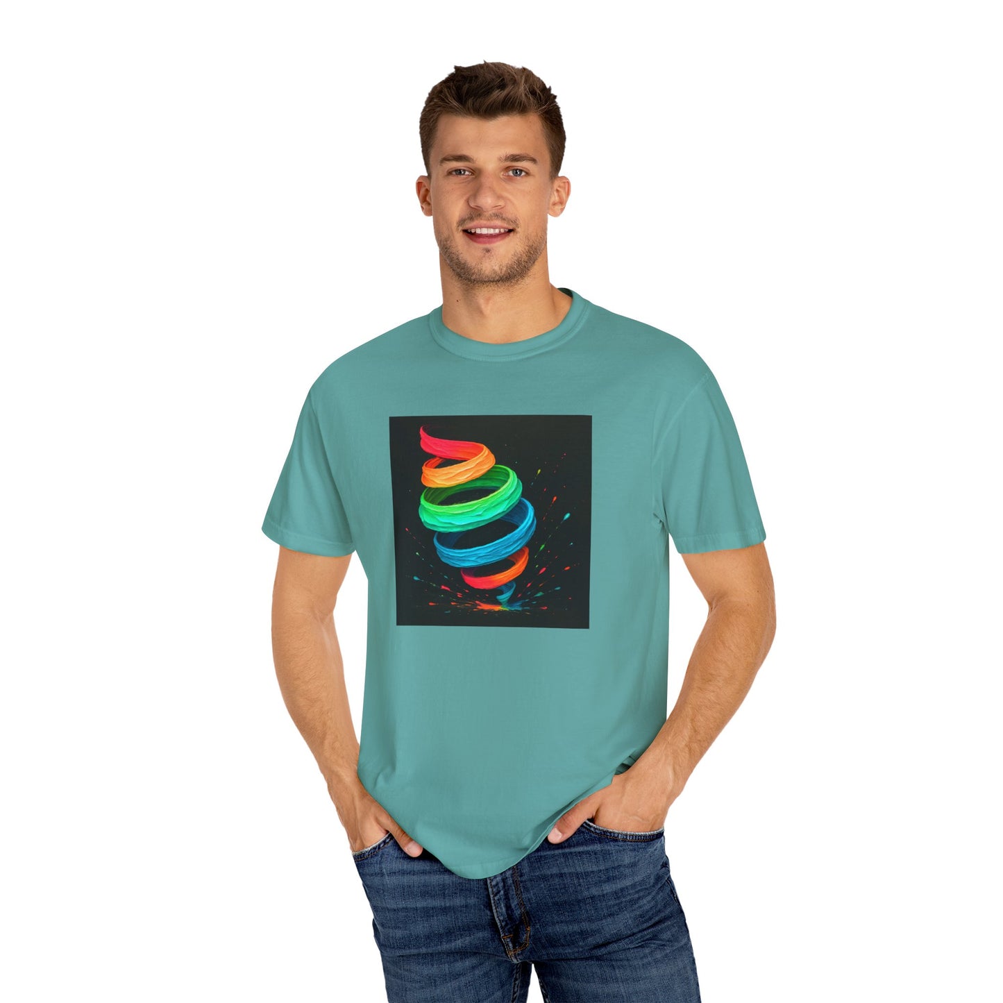Colorful Swirl Unisex T-Shirt - Cyclone Design