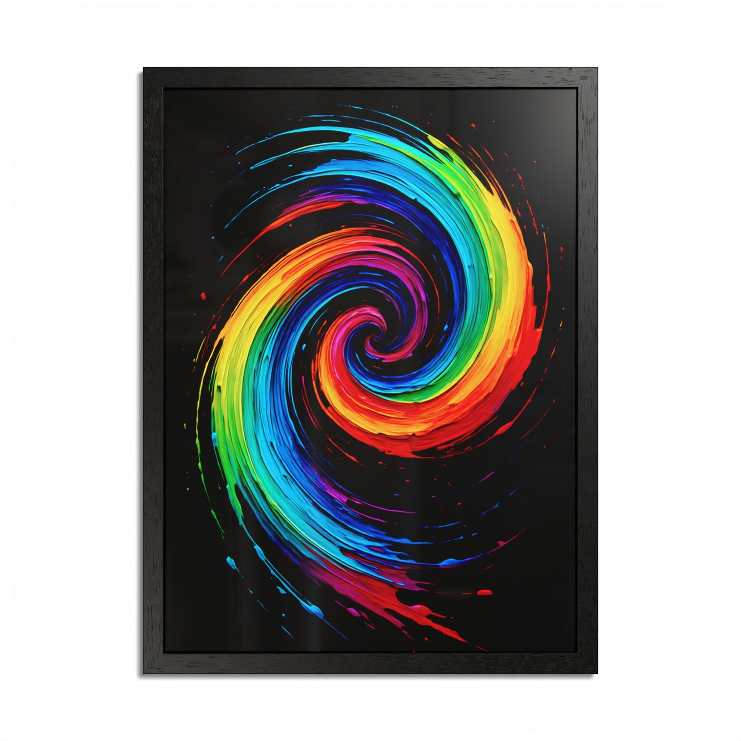 Vibrant Swirl Colorful Wall Art - Cyclone Design