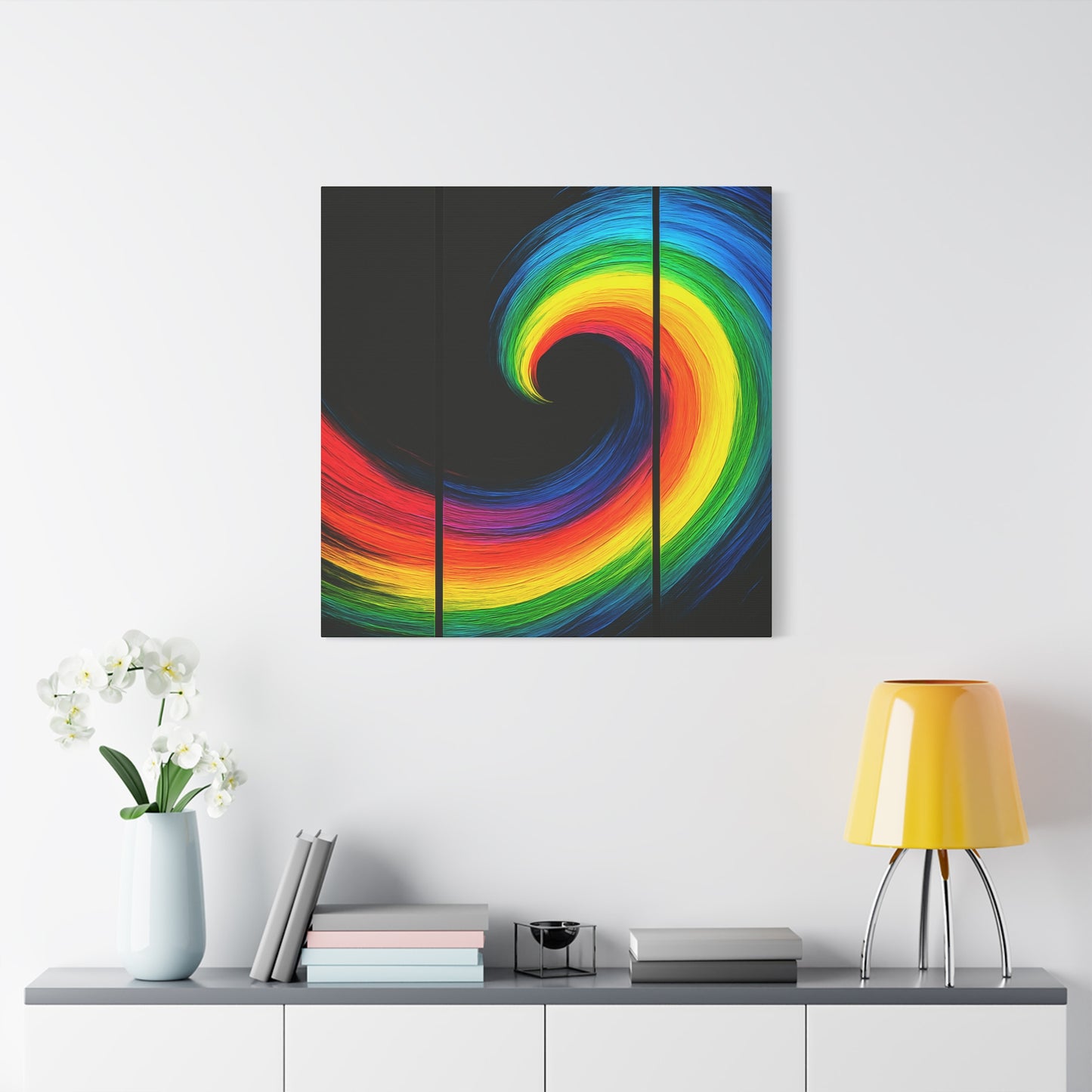 Vibrant WallArt Canvas- Cyclone Design