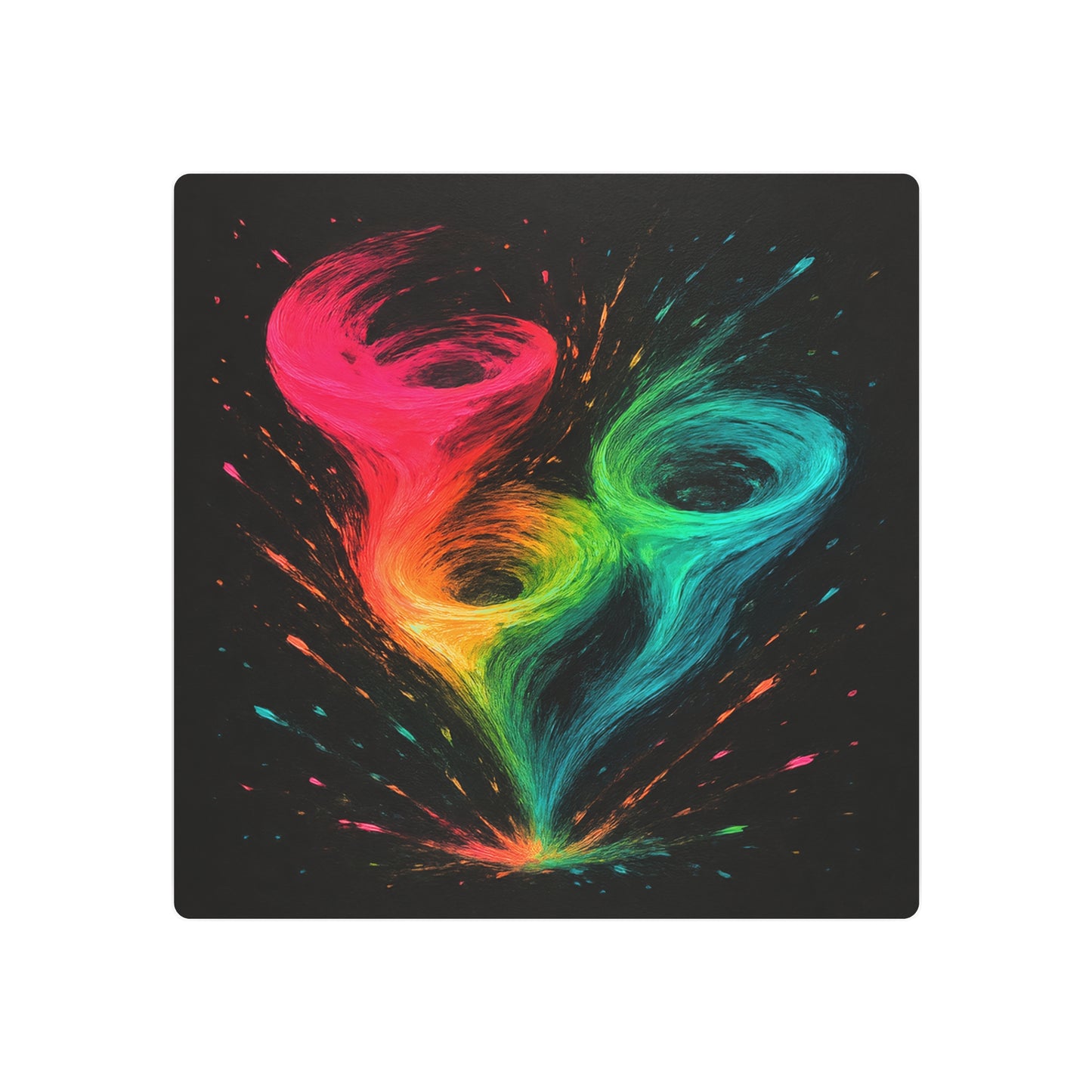 Colorful Abstract Tornado Metal Art - Cyclone Design