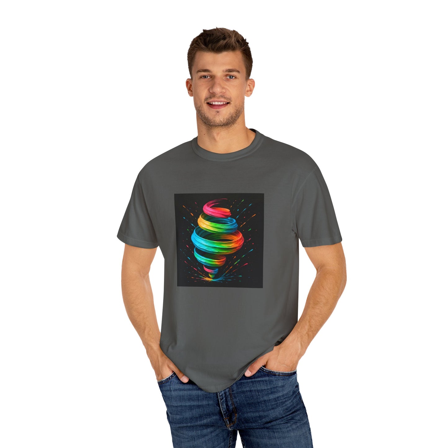 Vibrant Swirl Unisex T-Shirt - Cyclone Design