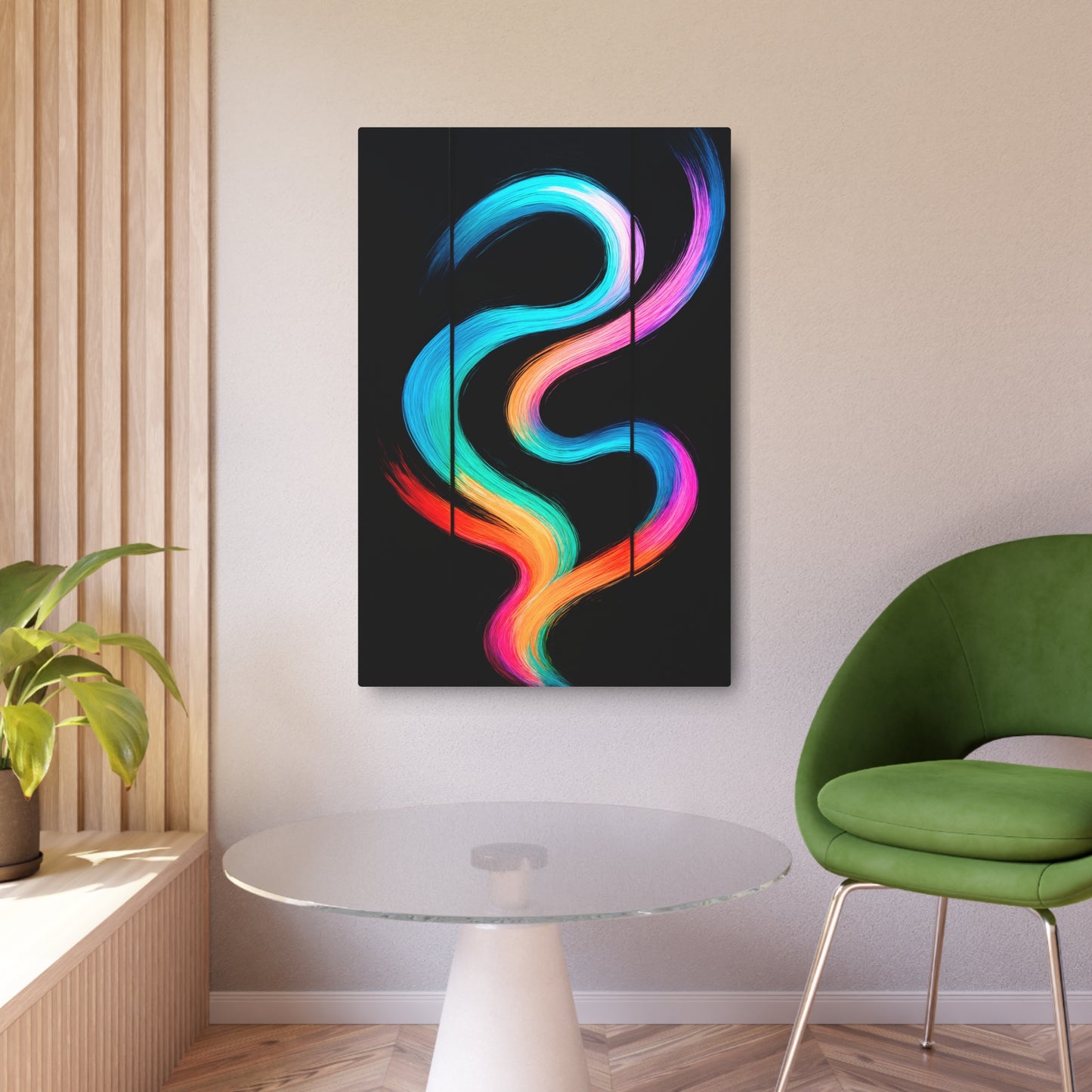 Colorful Abstract Metal Wall Art - Weave Design