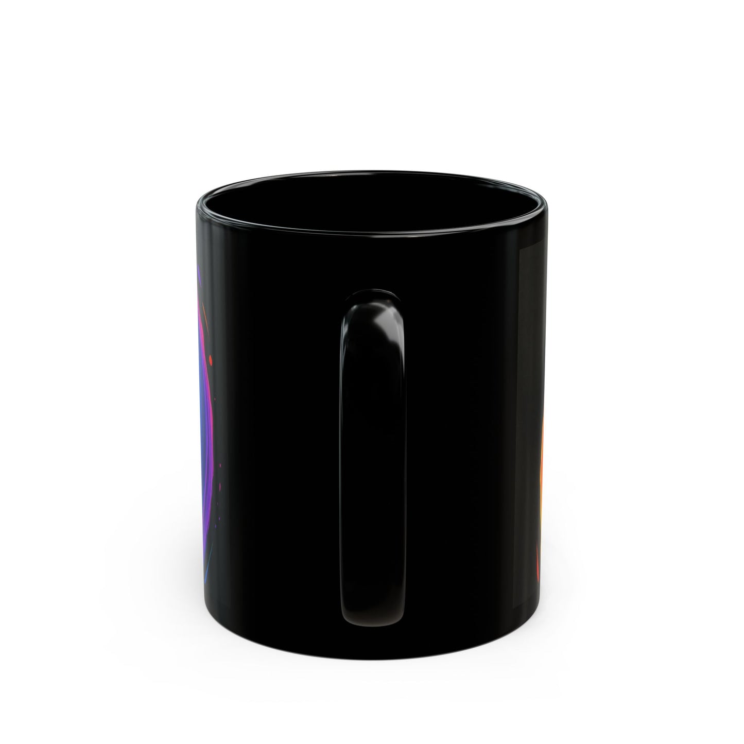 Black Ceramic Mug for Coffee - Melt Design