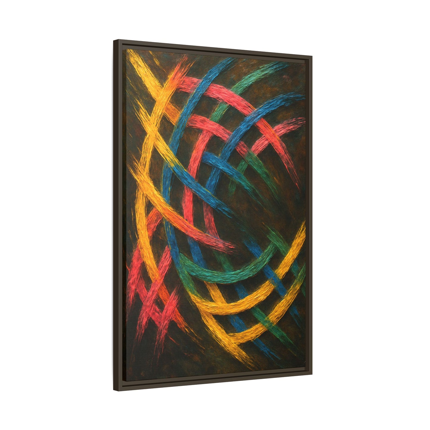 Multi-Color Wave Canvas Art - Weave Design