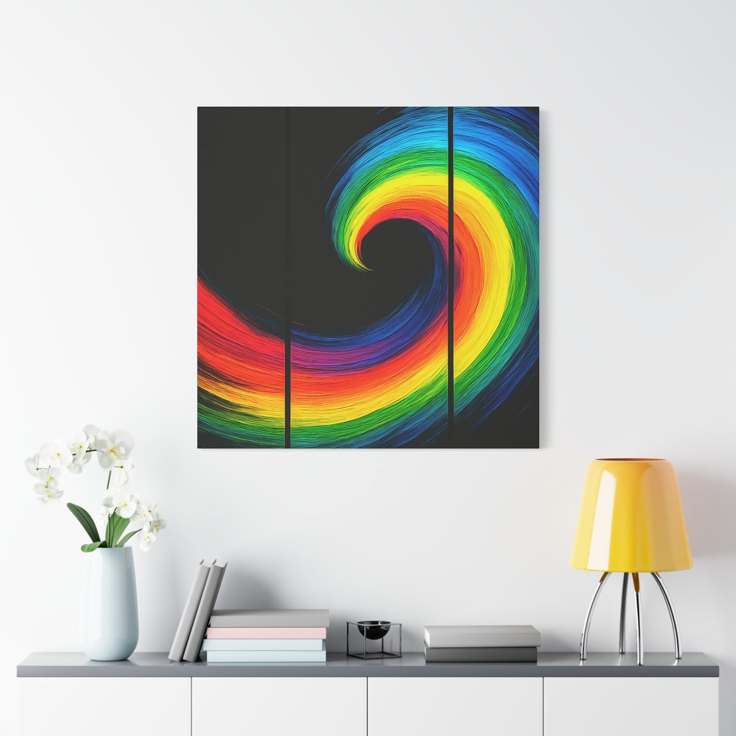 Vibrant WallArt Canvas- Cyclone Design