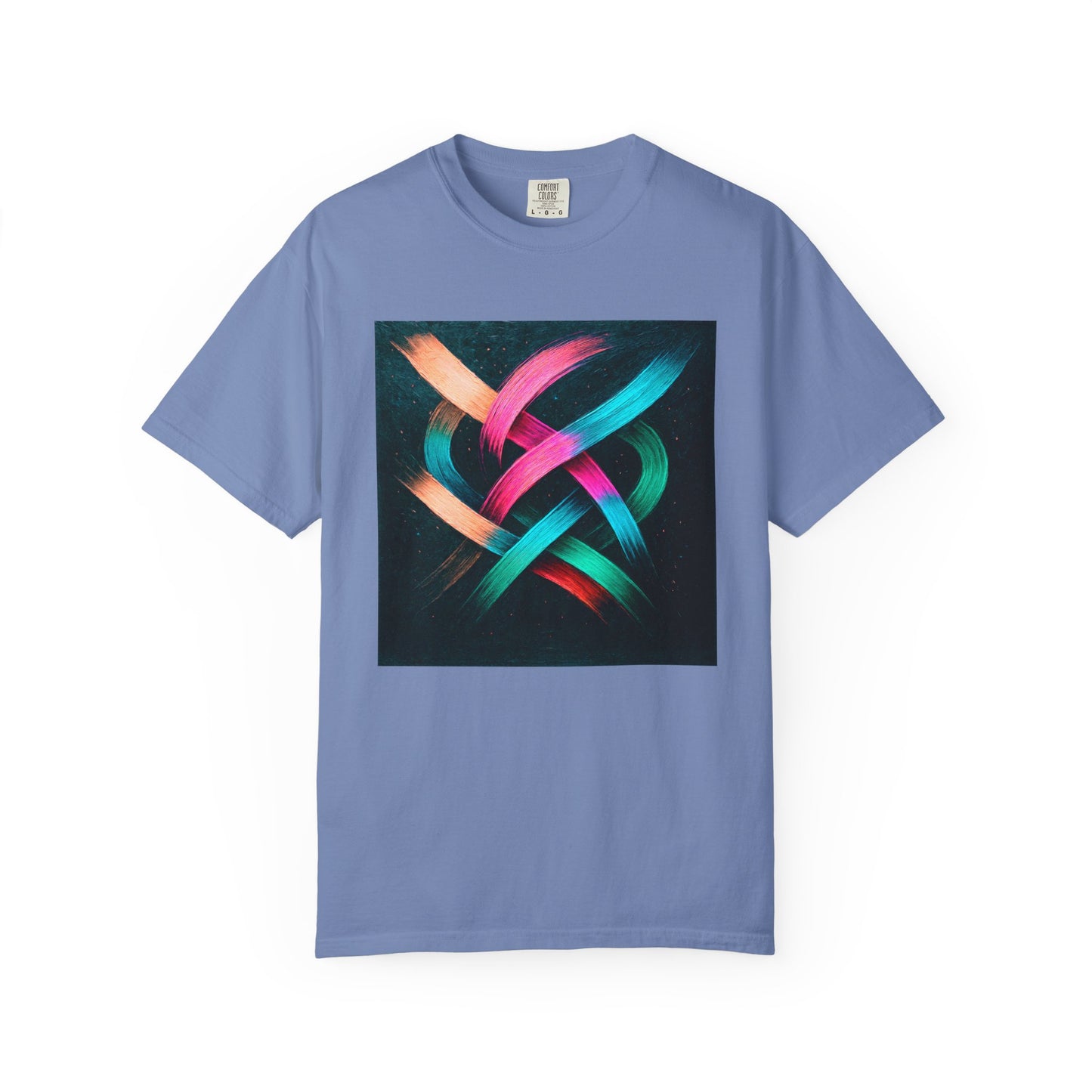 Vibrant Artistic Unisex Garment-Dyed T-shirt - Weave Design