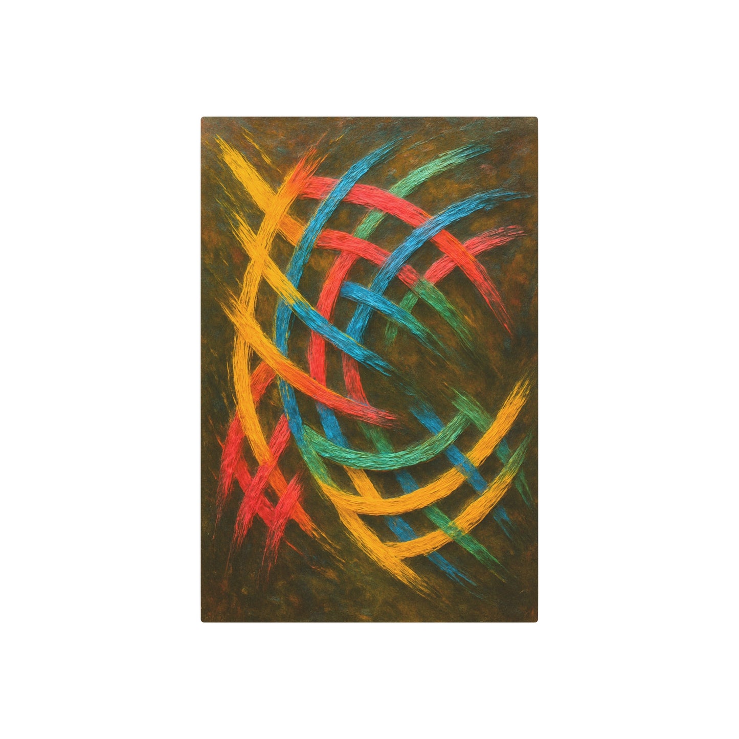 Vibrant Metal Weave Art Print