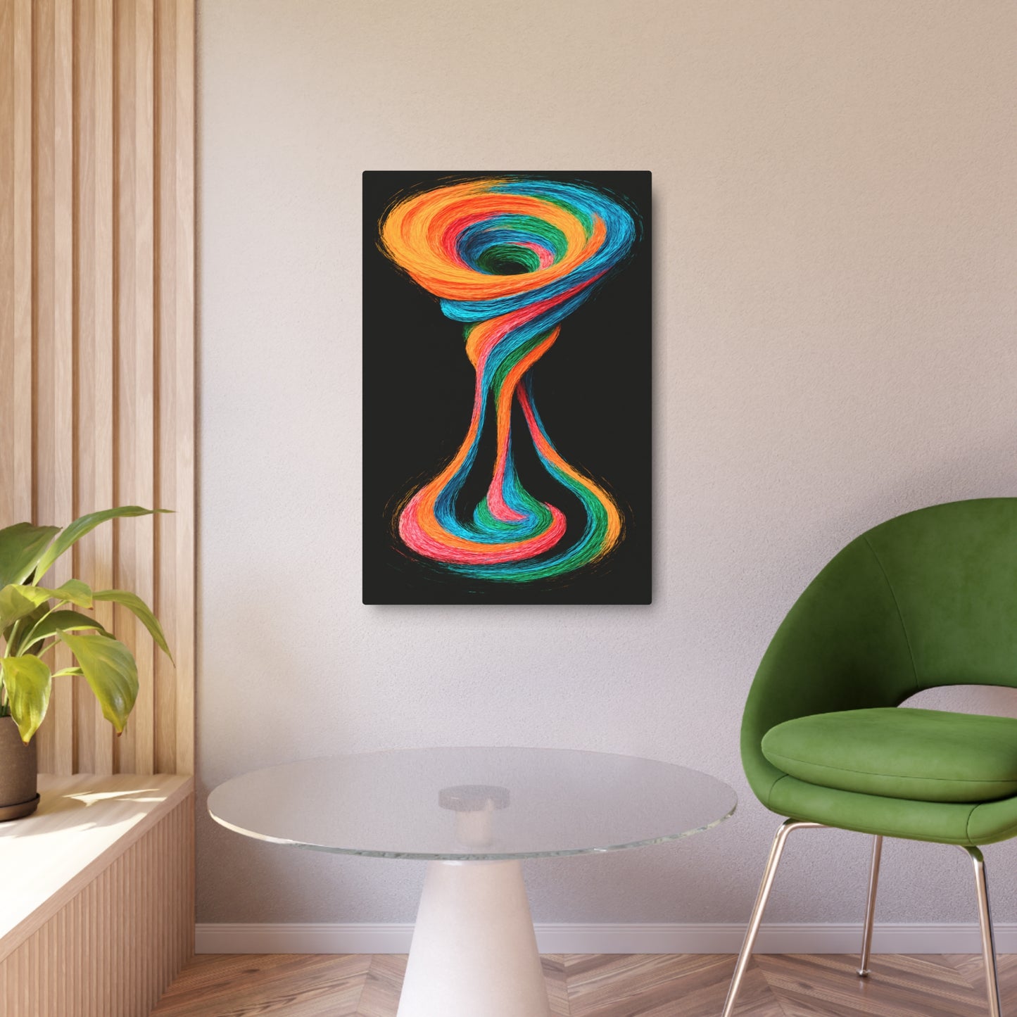 Colorful Abstract Metal  Wall Decor - Cyclone Design