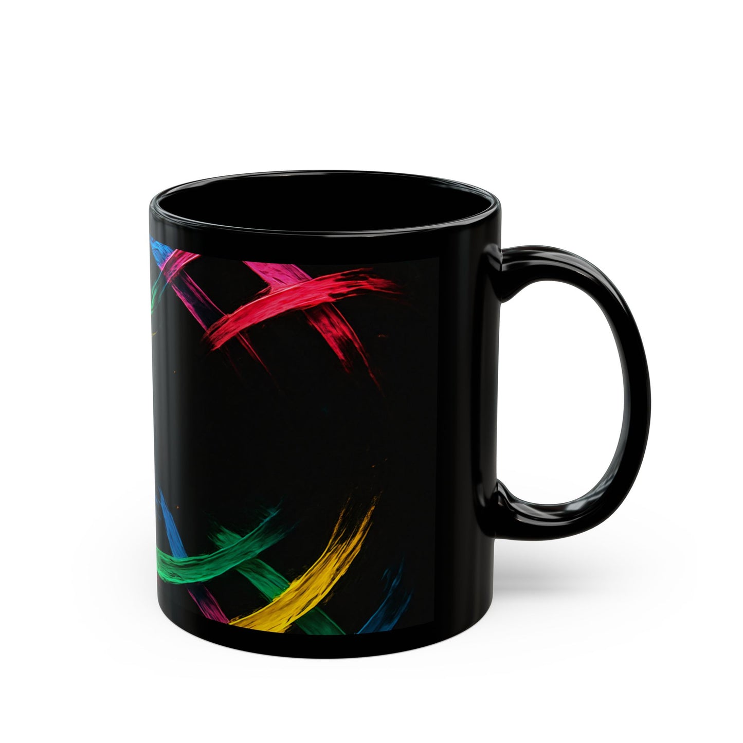 Chromatic Weave Black Mug