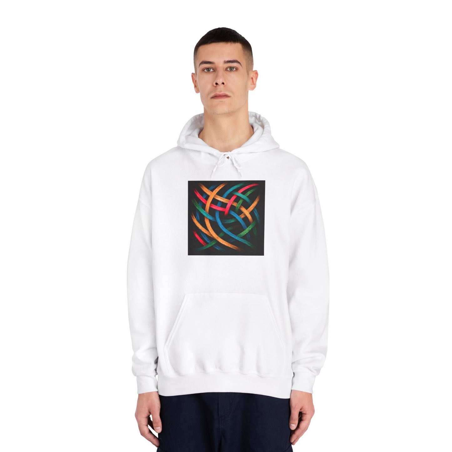 Unisex Comfort Abstract Hoodie - Weave Design