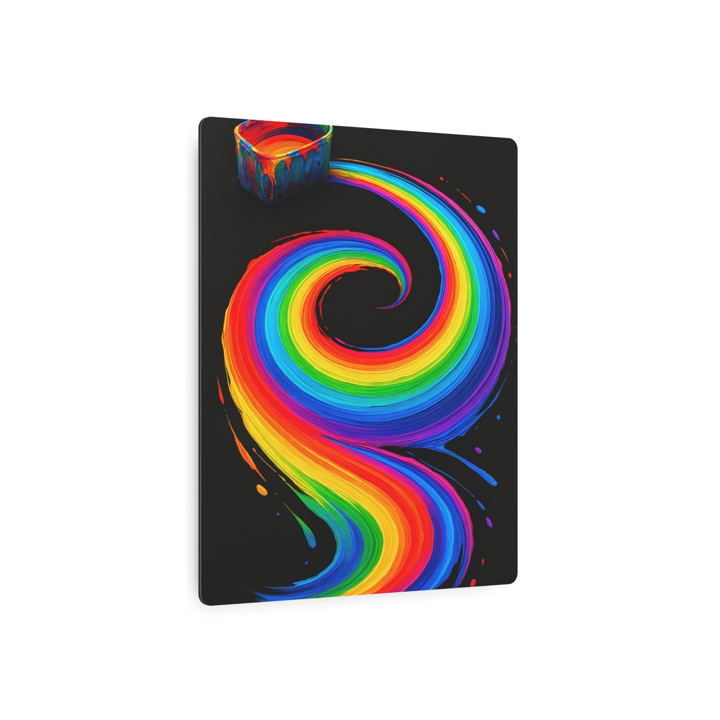Vibrant Rainbow Metal Art for Home Decor - Melt Design