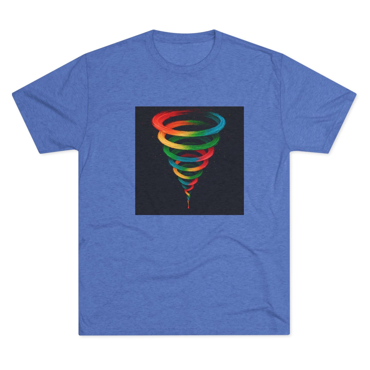 Colorful Whirlwind Unisex Crew Tee - Cyclone Design