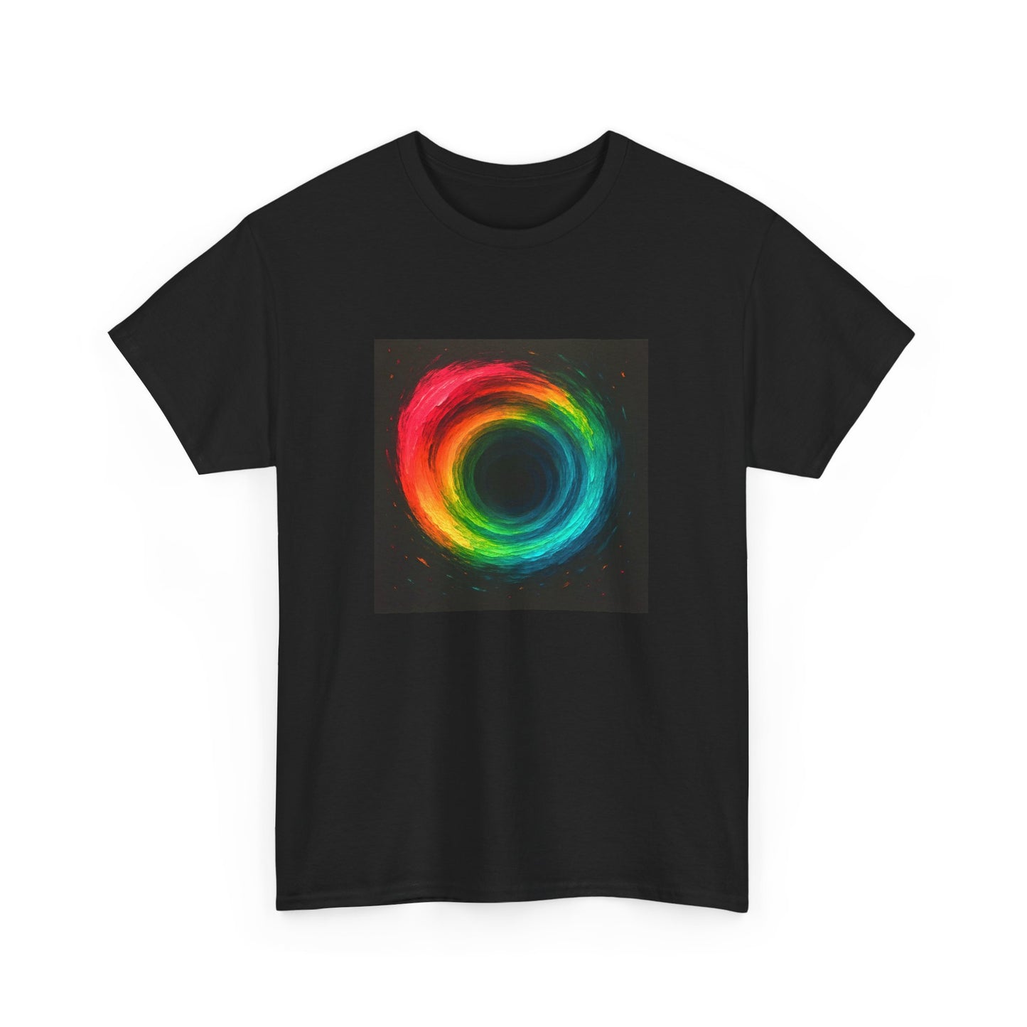 Colorful Swirl Unisex Heavy Cotton Tee- Cyclone Design