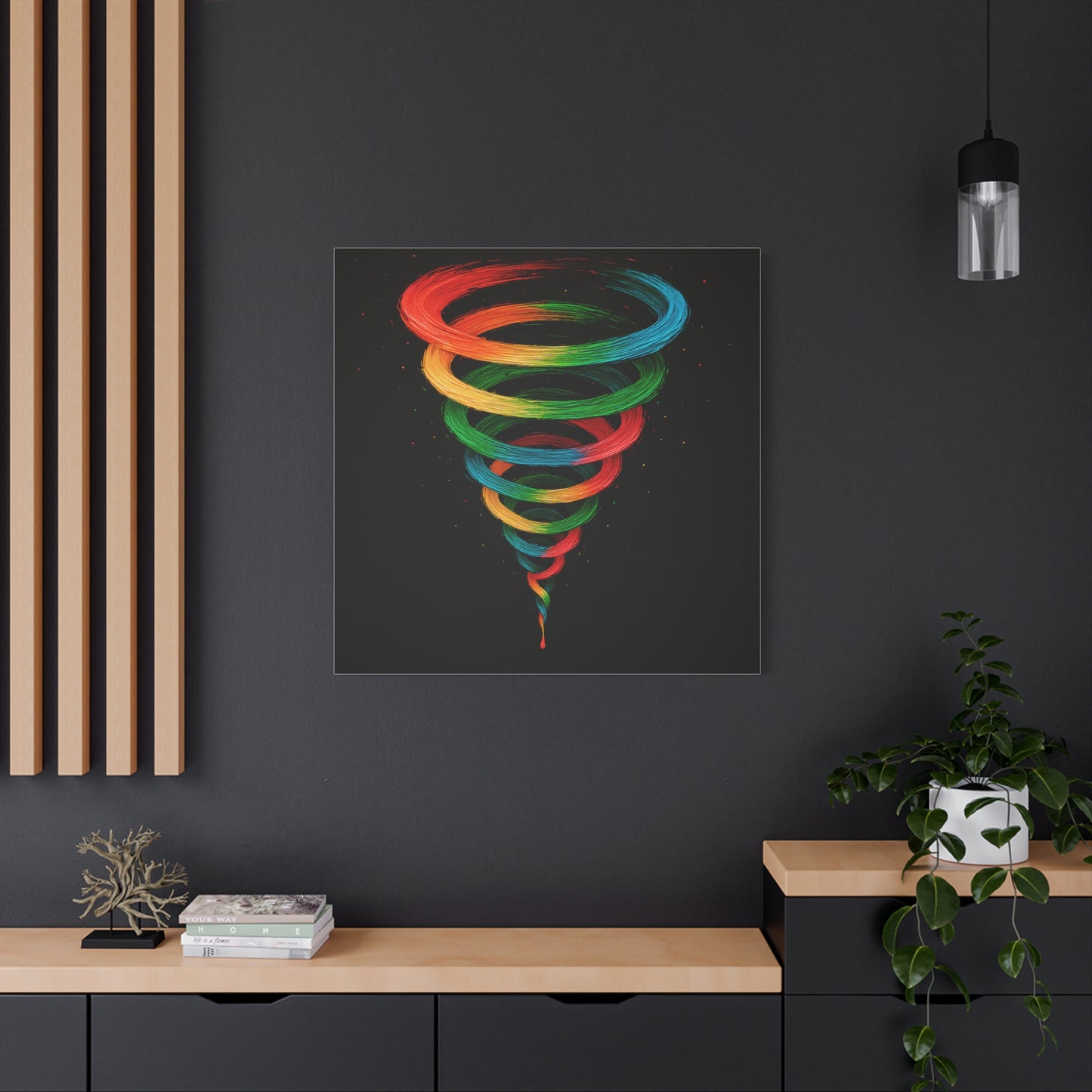 Vibrant Tornado Canvas Wall Art - Cyclone Design