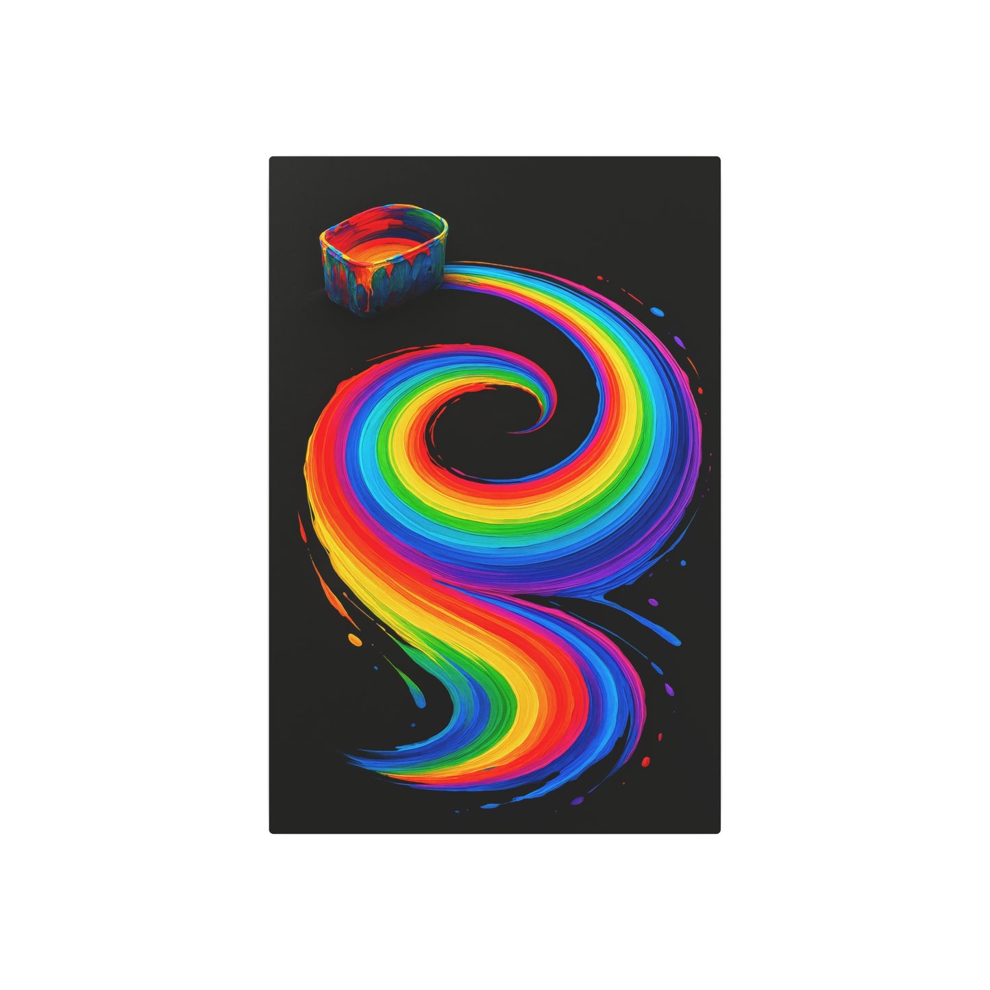 Vibrant Rainbow Metal Art for Home Decor - Melt Design