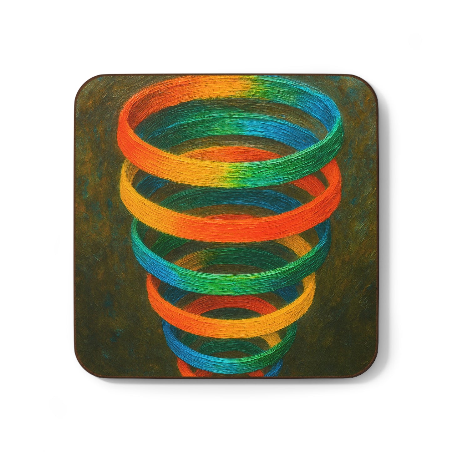 Colorful Whirl Coaster Art - Cyclone Design