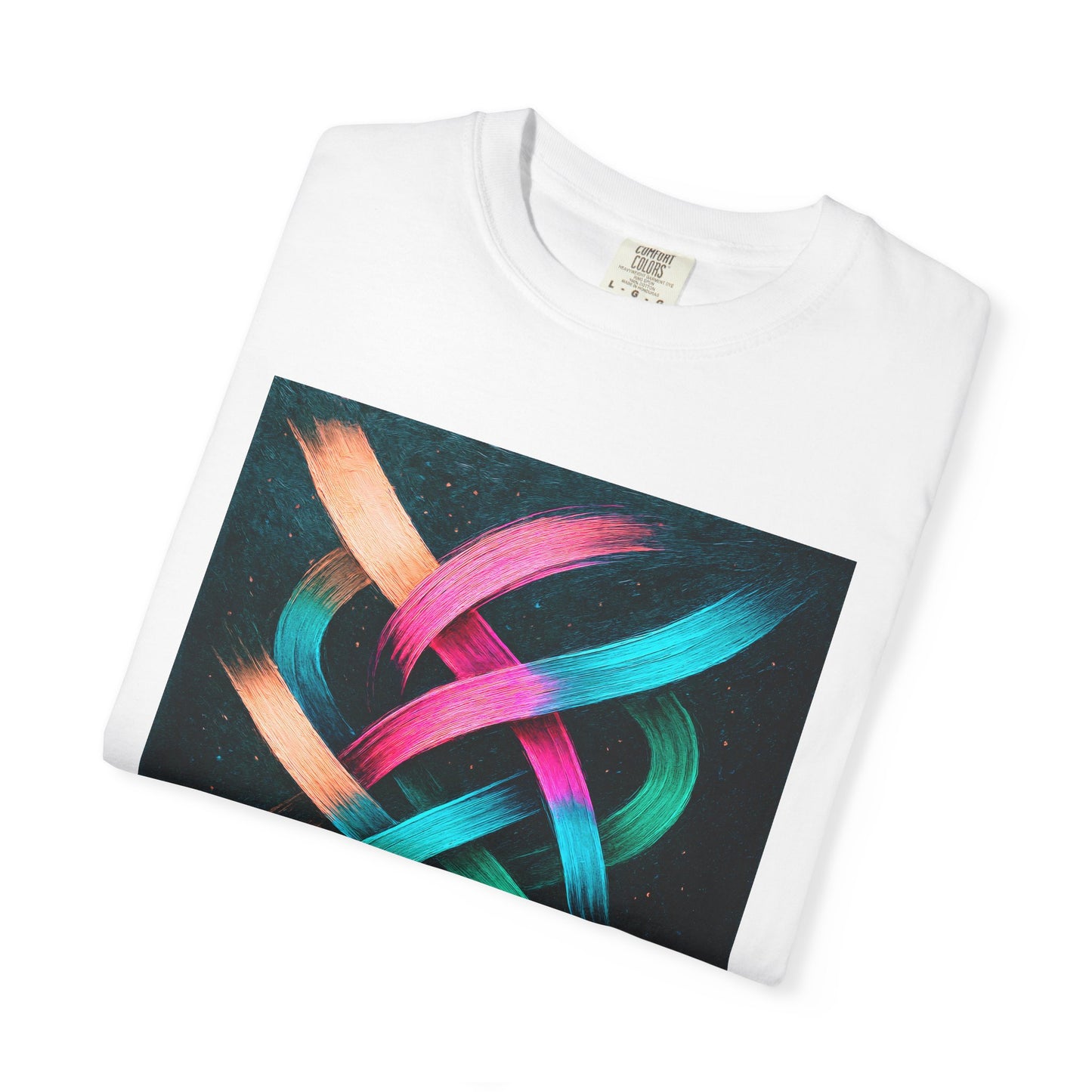 Vibrant Artistic Unisex Garment-Dyed T-shirt - Weave Design