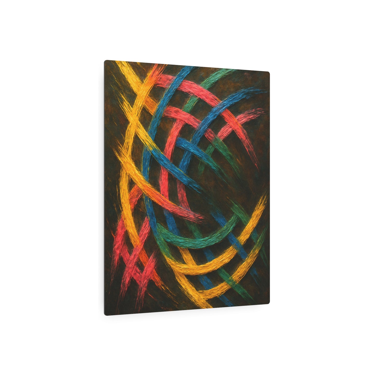 Vibrant Metal Art Sign - Weave Design