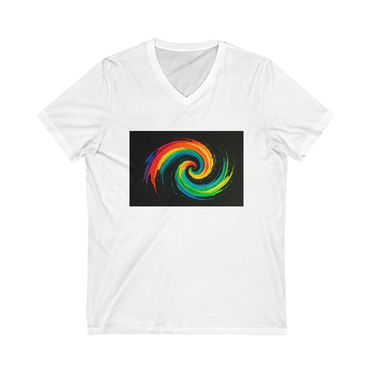 Unisex Spiral V-Neck Tee -  Cyclone Design