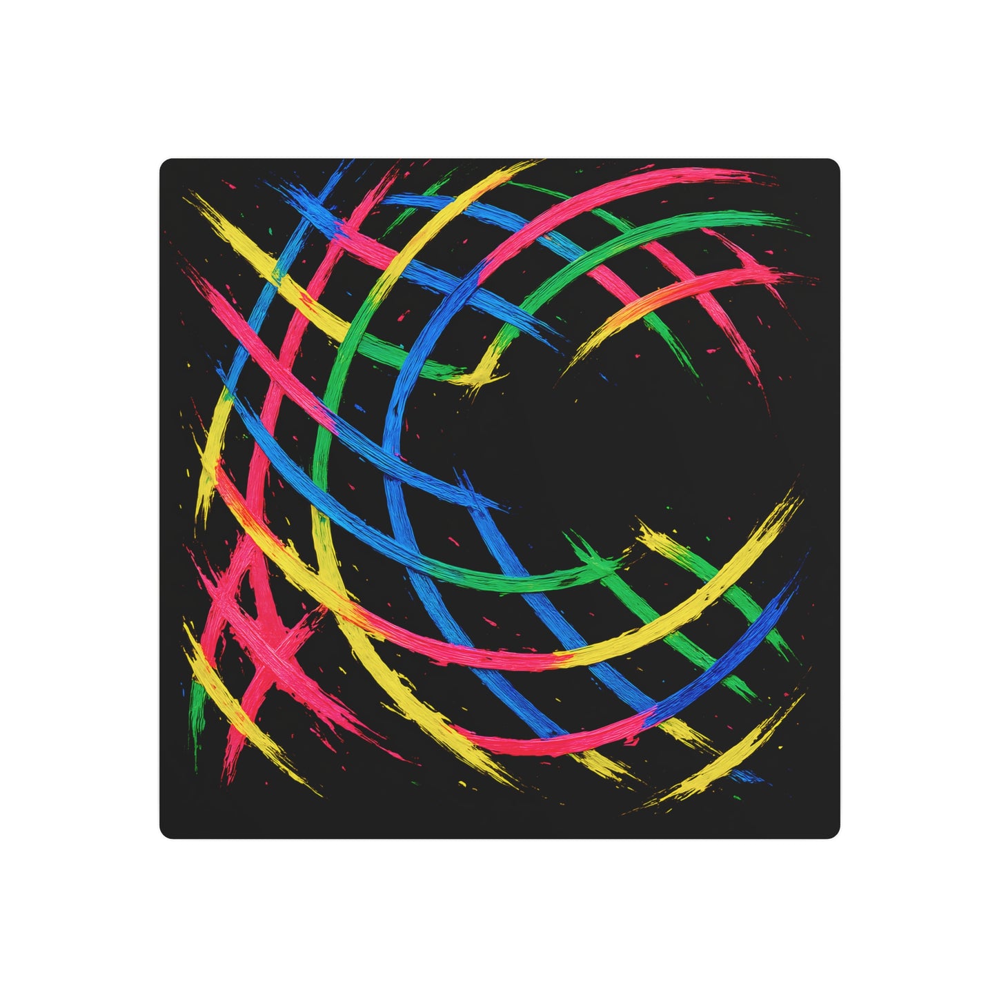 Vibrant Abstract Metal WallArt - Weave Design