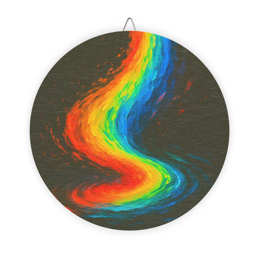 Vibrant Rainbow Wood Print - Melt Design