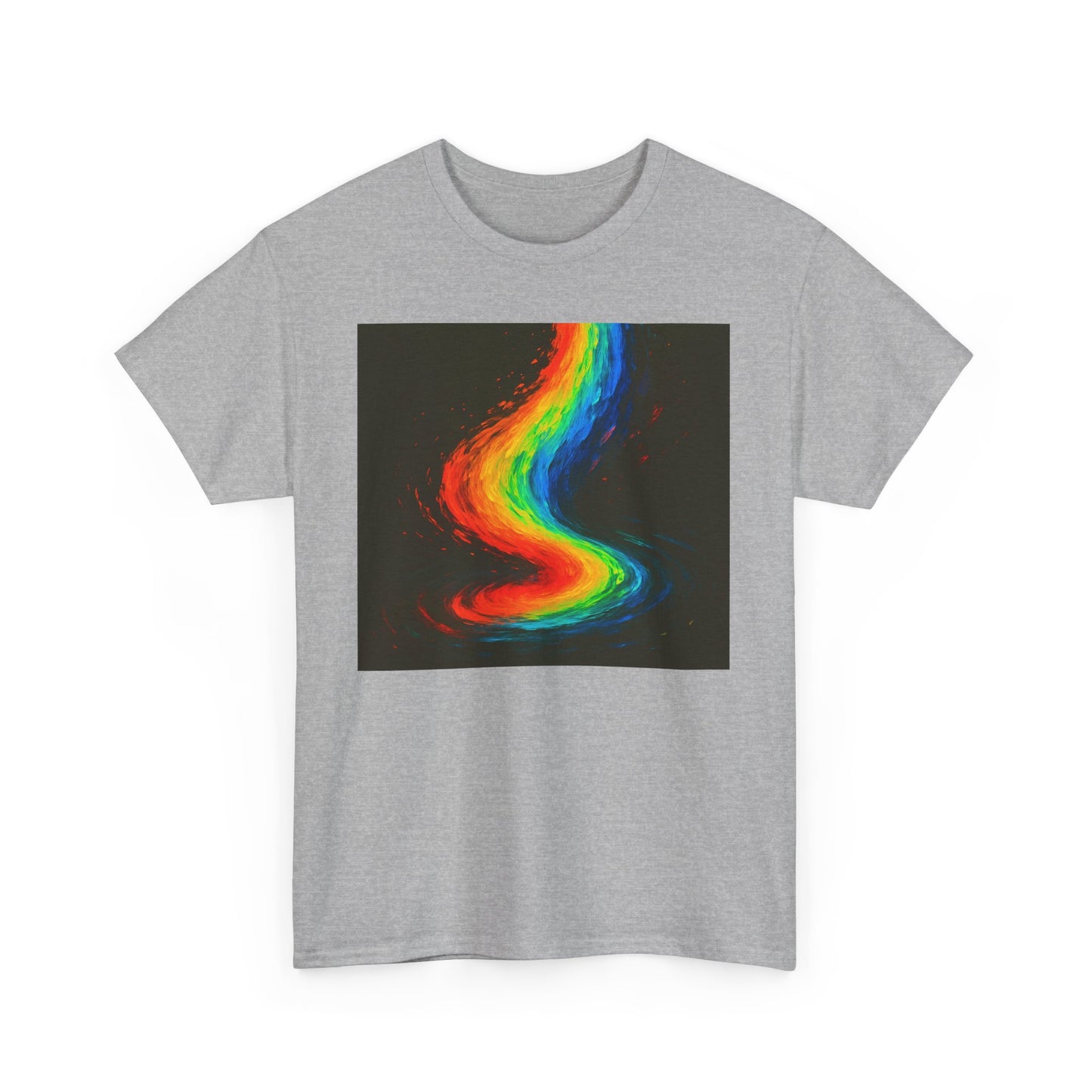 Rainbow Swirl Unisex Heavy Cotton Tee - Melt Design