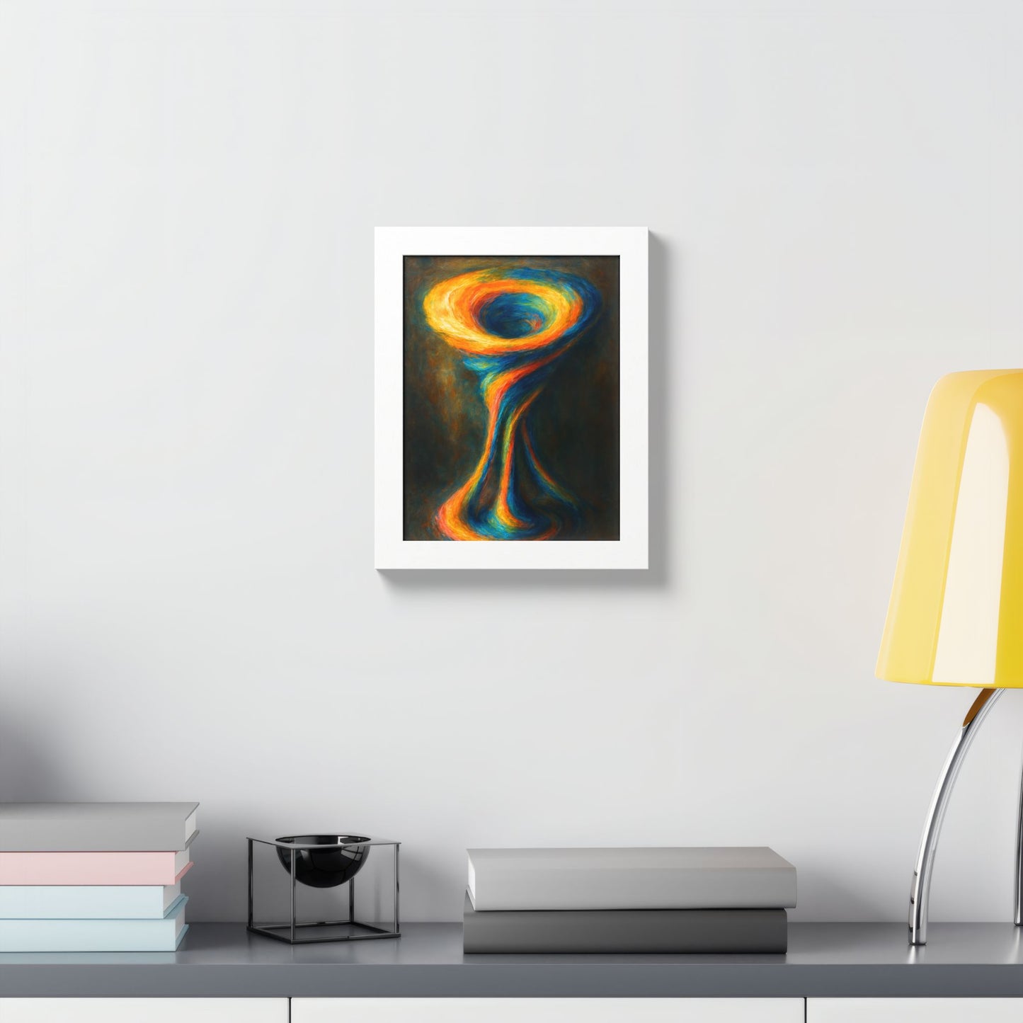 Multi-Color Wooden Framed Art Print - Cyclone Design