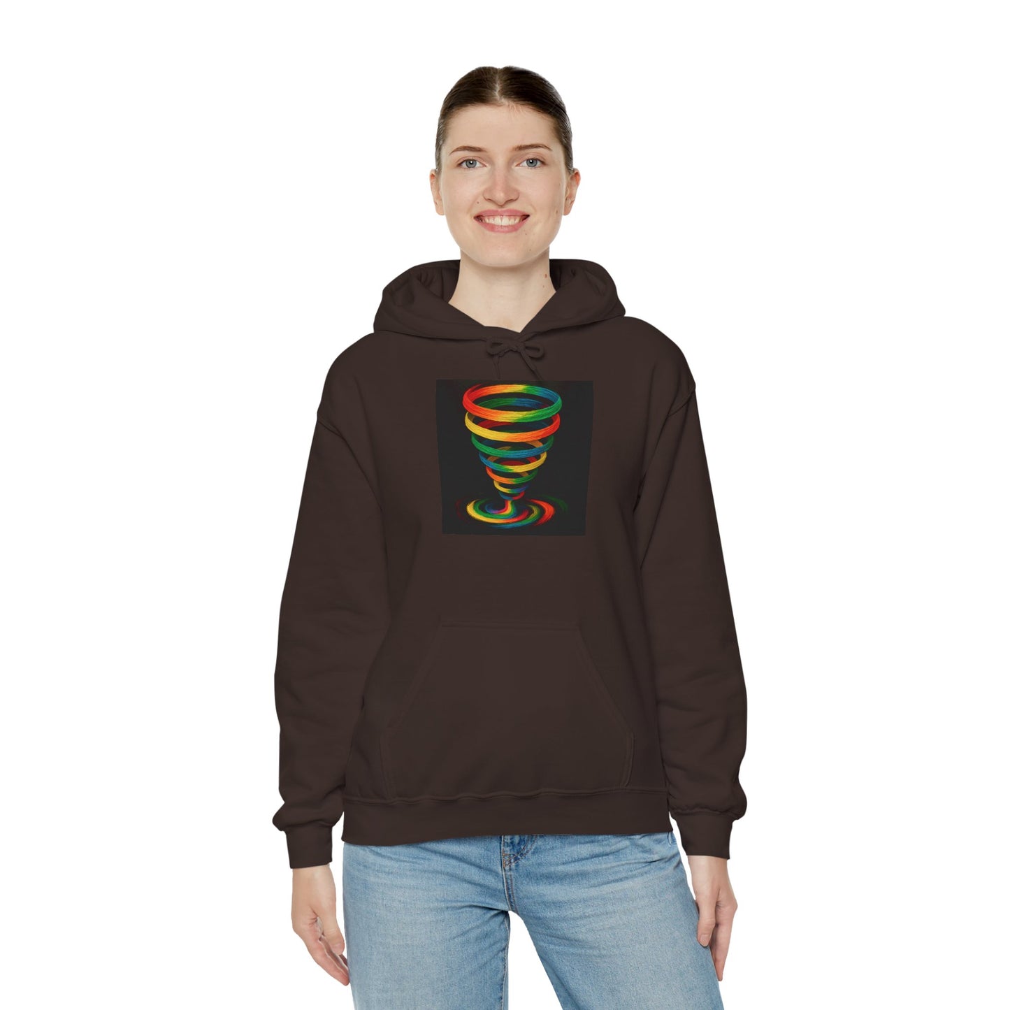 Colorful Swirl Unisex Hoodie - Cyclone Design