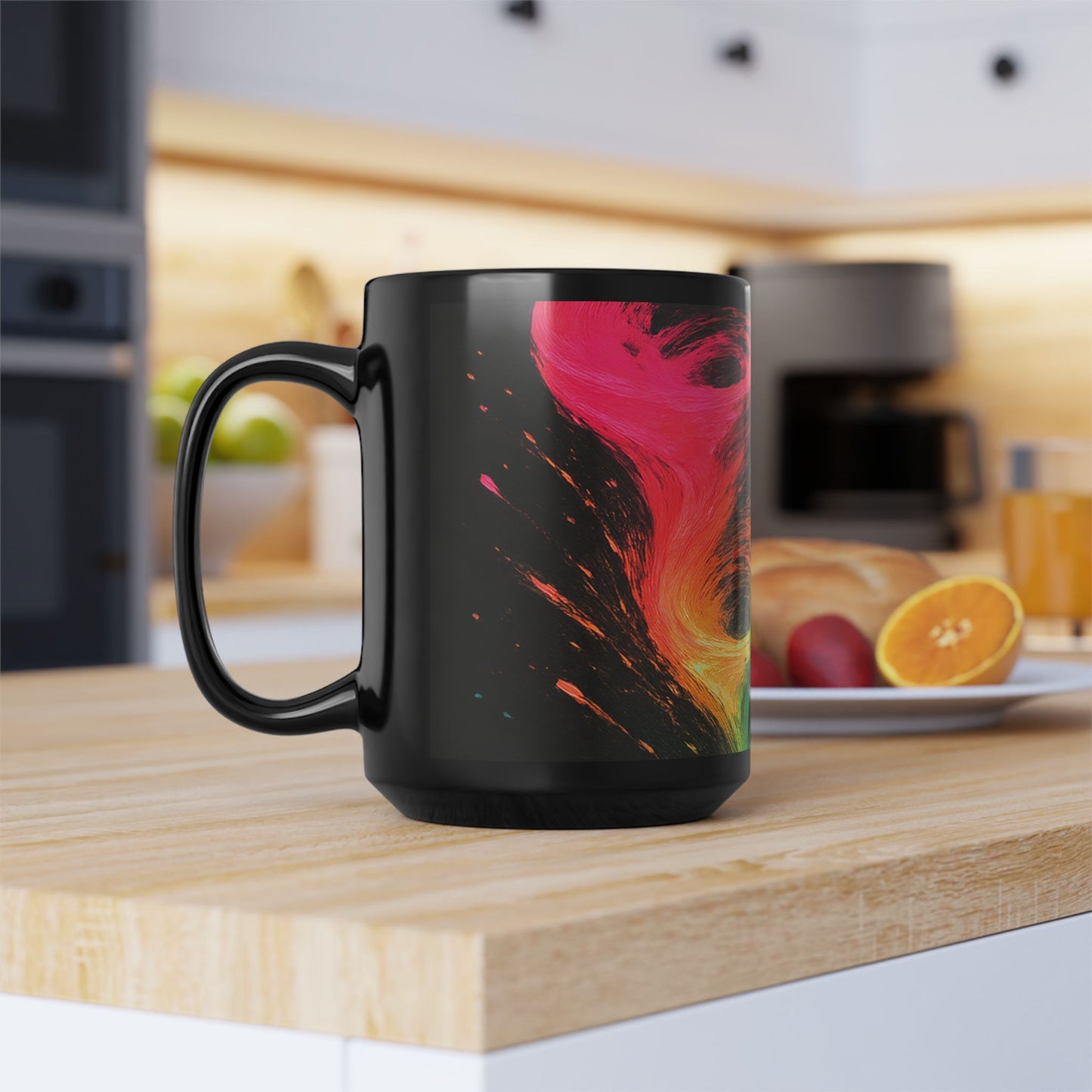 Vibrant Abstract Swirl Coffee Mug - Cyclone Design