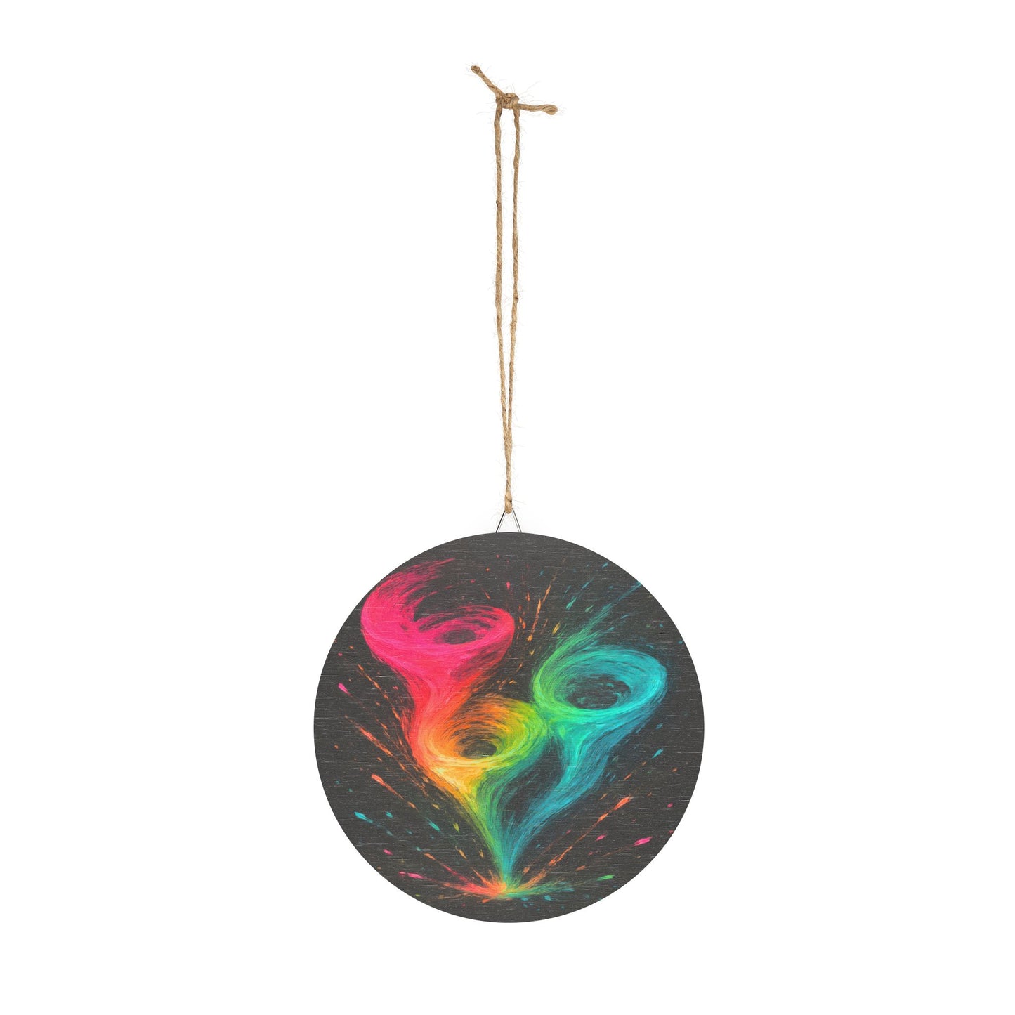 Colorful Decorative Wood Art - Cyclone Design