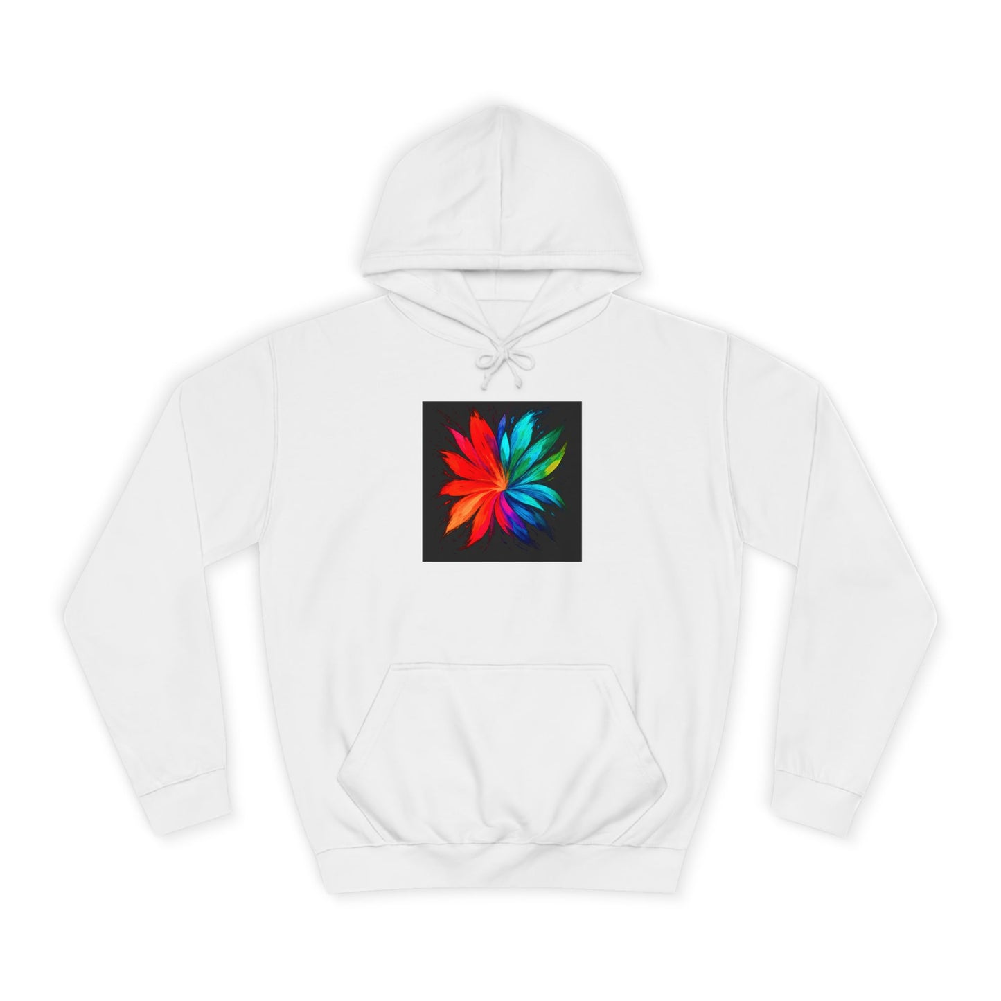 Colorful Bloom Unisex College Hoodie - Melt Design