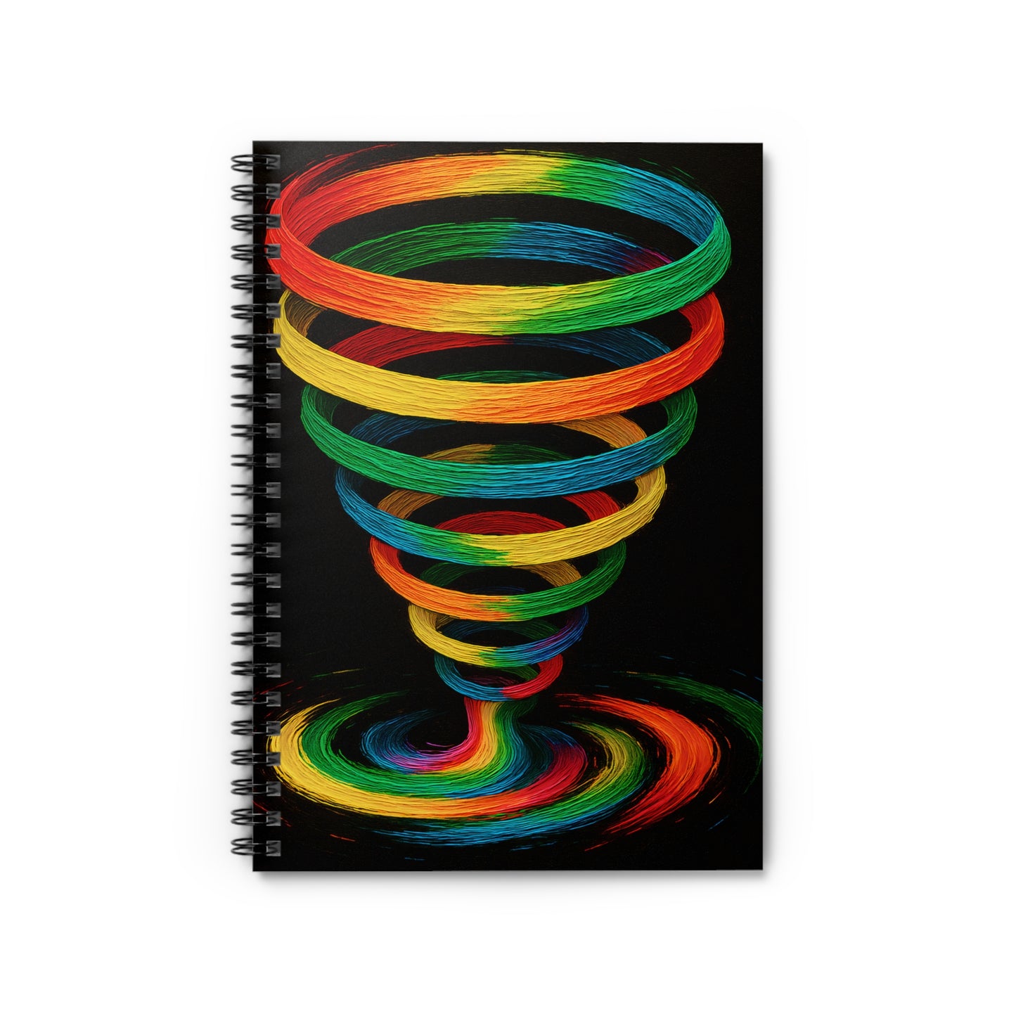 Vibrant Art Ruled Notebook - Cyclone Design