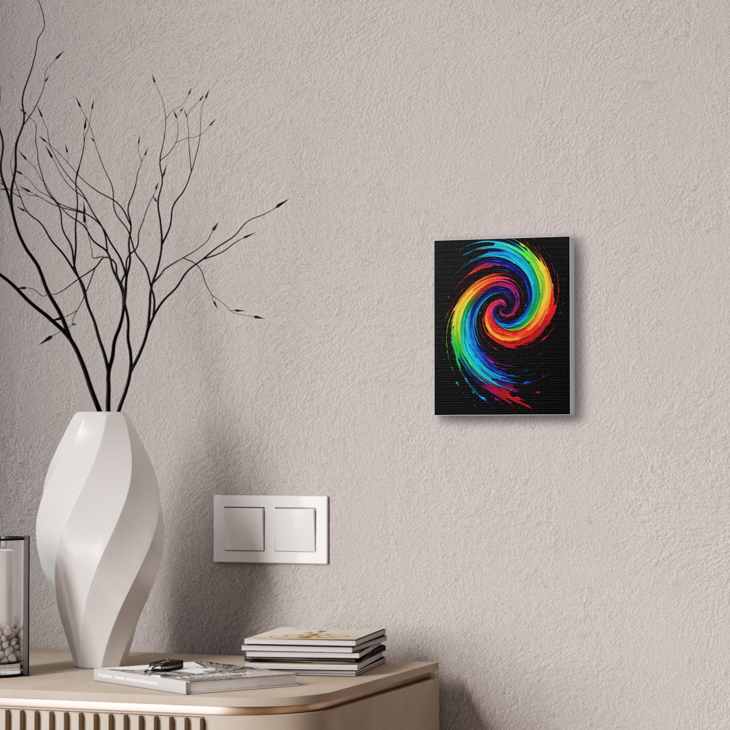 Colorful Swirl Canvas Art - Cyclone Design