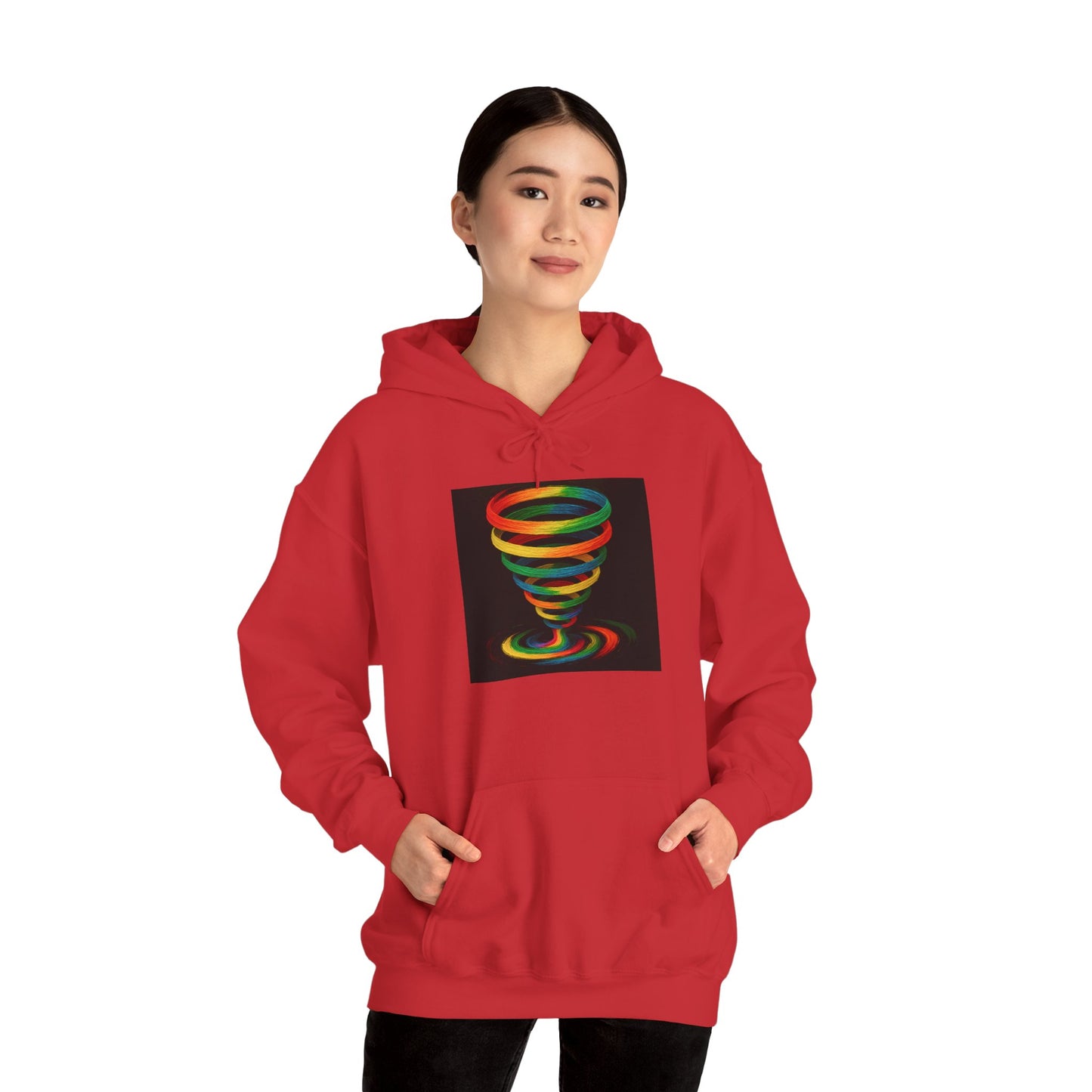 Colorful Swirl Unisex Hoodie - Cyclone Design