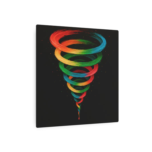 Vibrant Tornado Metal Art - Cyclone Design