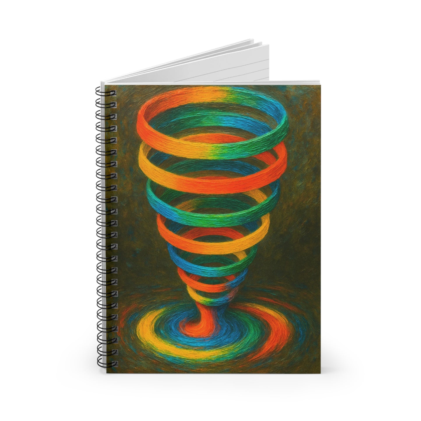Vibrant Spiral Notebook - Perfect for Creatives - Cyclone Design