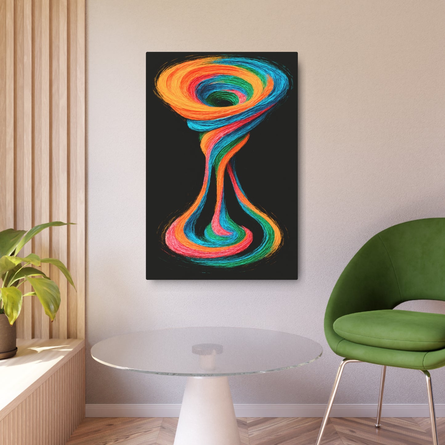 Colorful Abstract Metal  Wall Decor - Cyclone Design