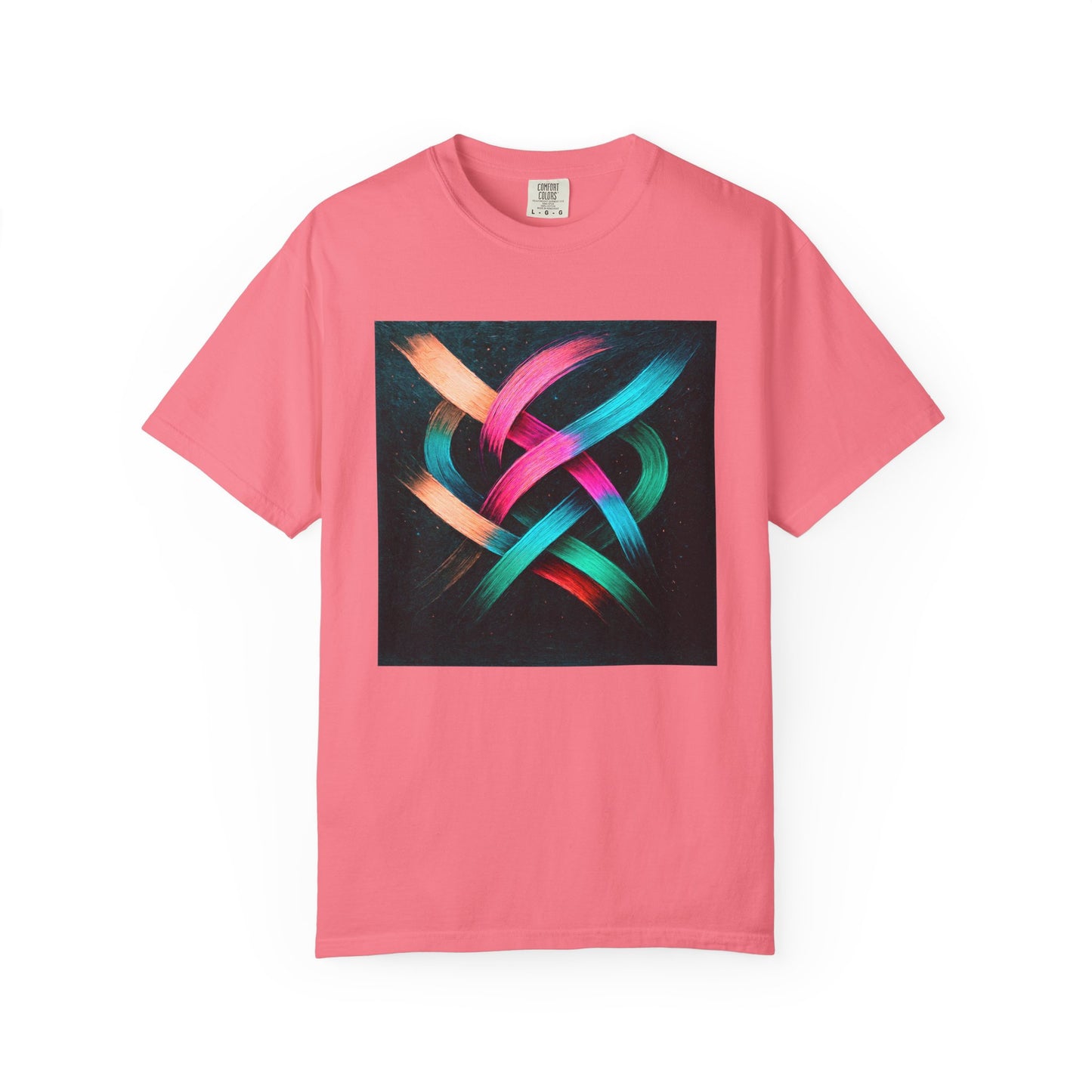 Vibrant Artistic Unisex Garment-Dyed T-shirt - Weave Design