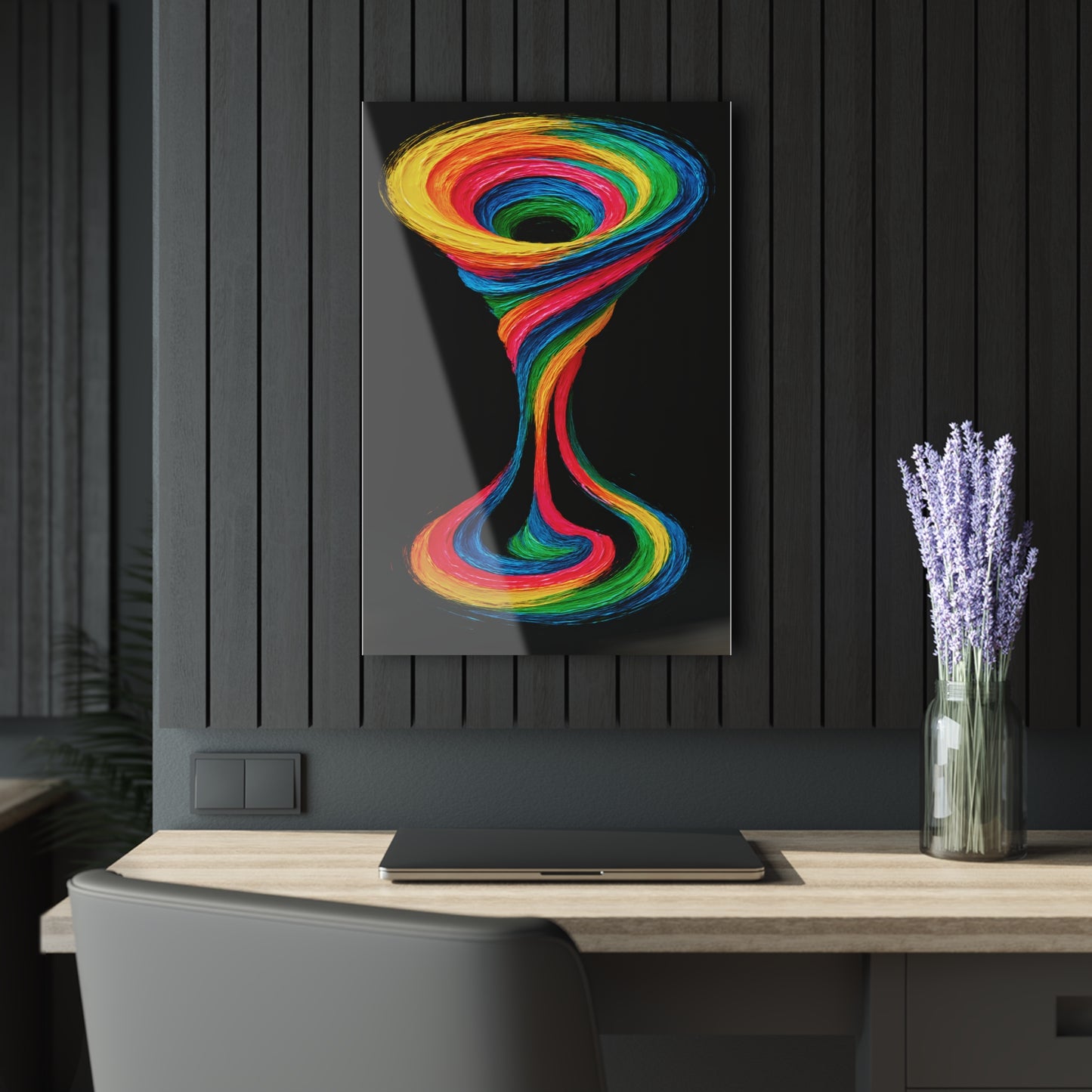Vibrant Acrylic Wall Art - Cyclone Design