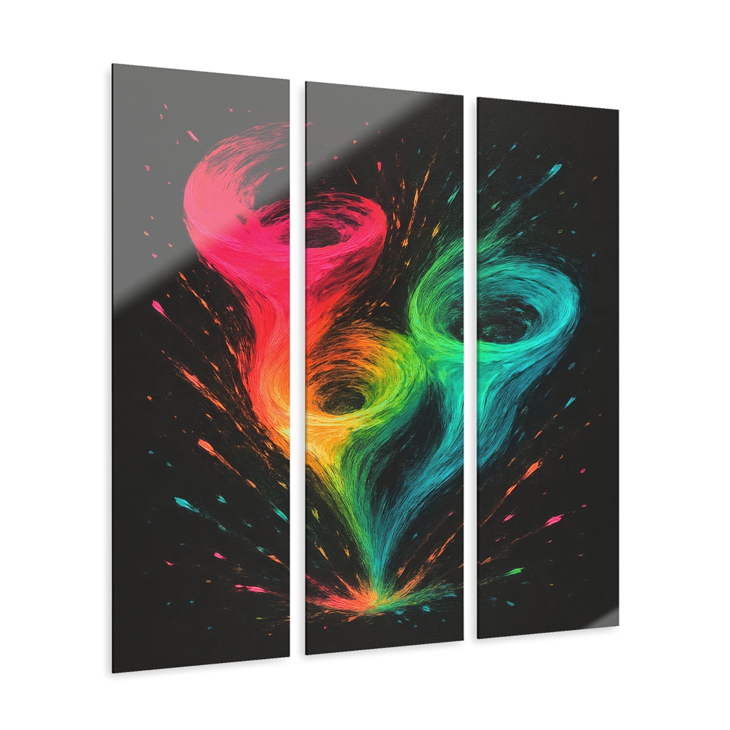 Modern Home Decor Acrylic Prints Triptych - Cyclone Design