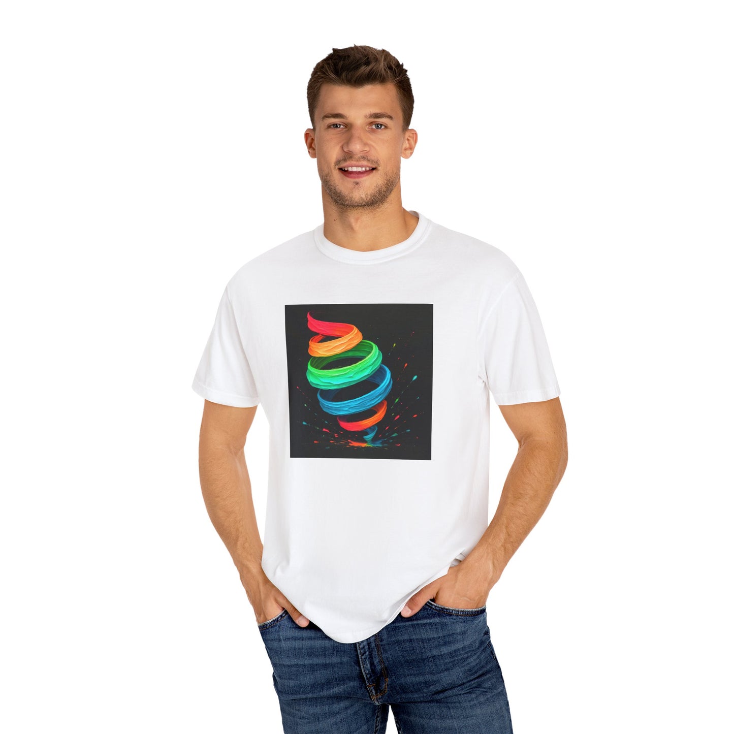 Colorful Swirl Unisex T-Shirt - Cyclone Design
