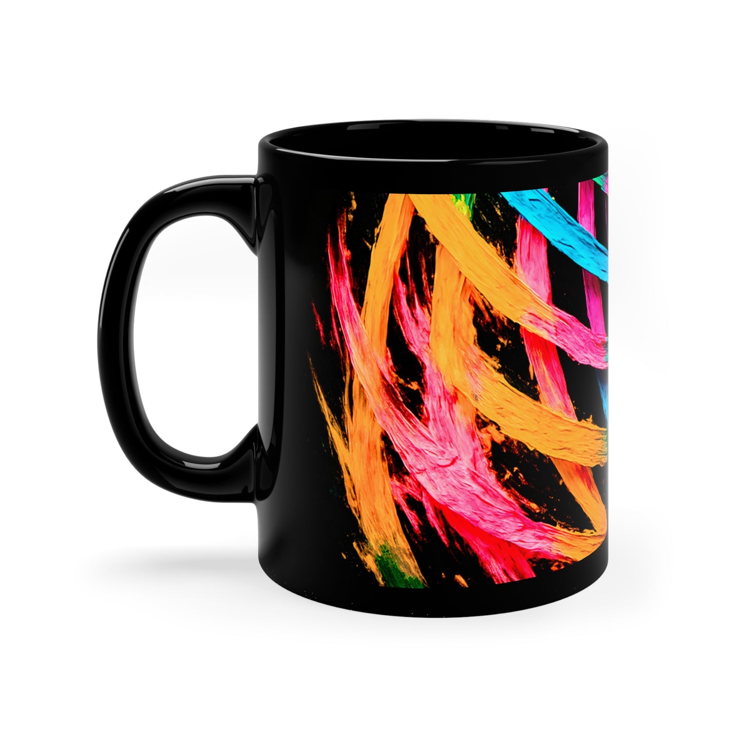 Colorful Brushstroke Coffee Mug - Weave Design