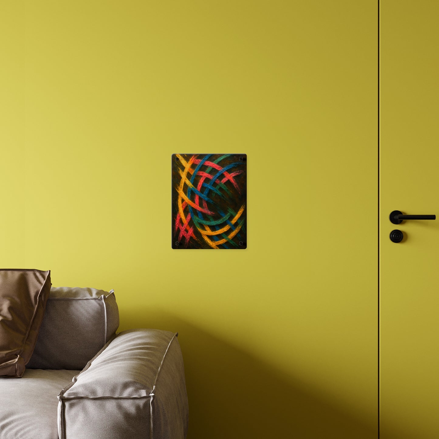 Modern Home Decor Acrylic Wall Art - Weave Design